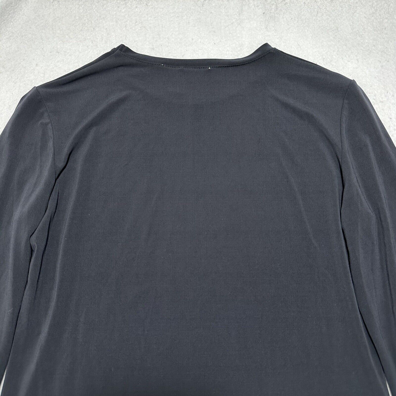 Isaac Mizrahi Isaac Mizrahi Small Short Sleeve Acetate Blend Black T Shirt Size S / US 4 / IT 40 - 10 Thumbnail