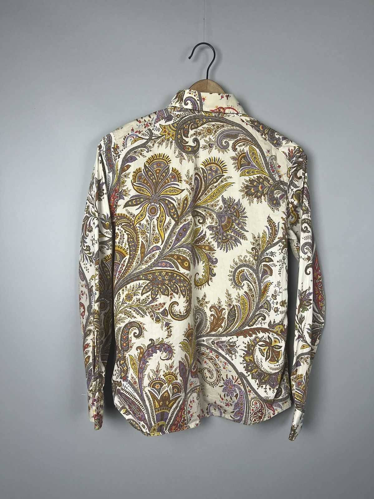 Etro Etro 46 Blouse Shirt Top Neutral Paisley floral print Size L / US 10 / IT 46 - 9 Thumbnail