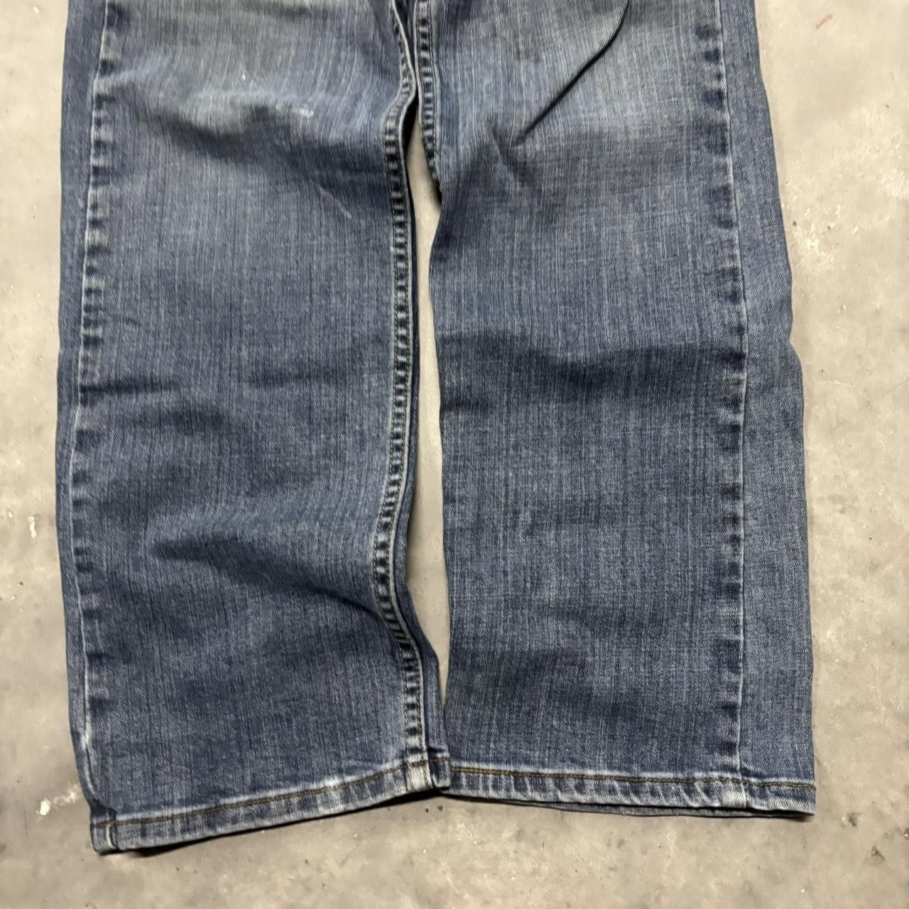 Japanese Brand × Vintage Crazy Vintage Y2K/2000s Grunge Dark Wash Denim Jeans! Size US 32 / EU 48 - 6 Thumbnail