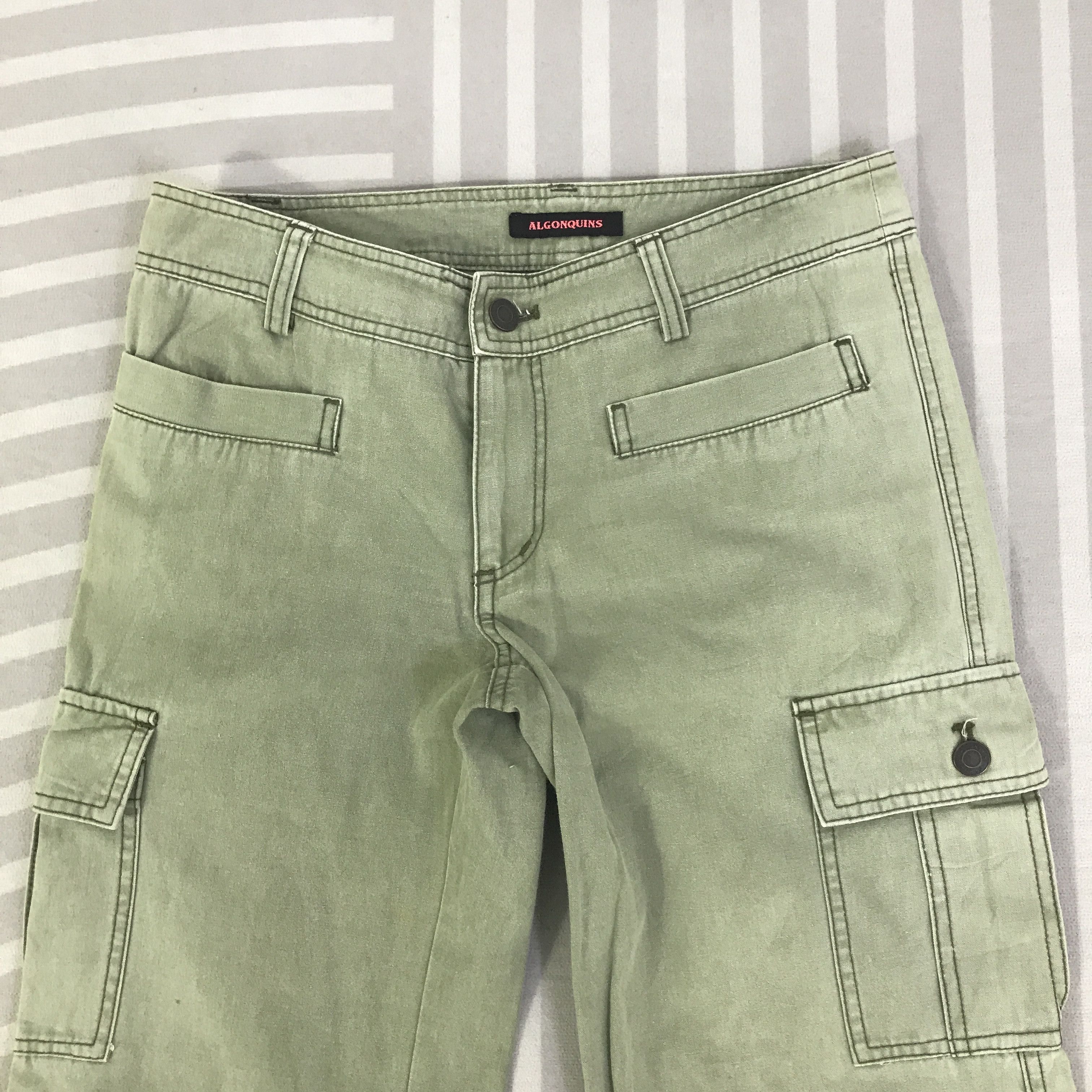 Japanese Brand Vintage Algonquins Cargo faded Pants K130B4 Size 30" / US 8 / IT 44 - 2 Thumbnail