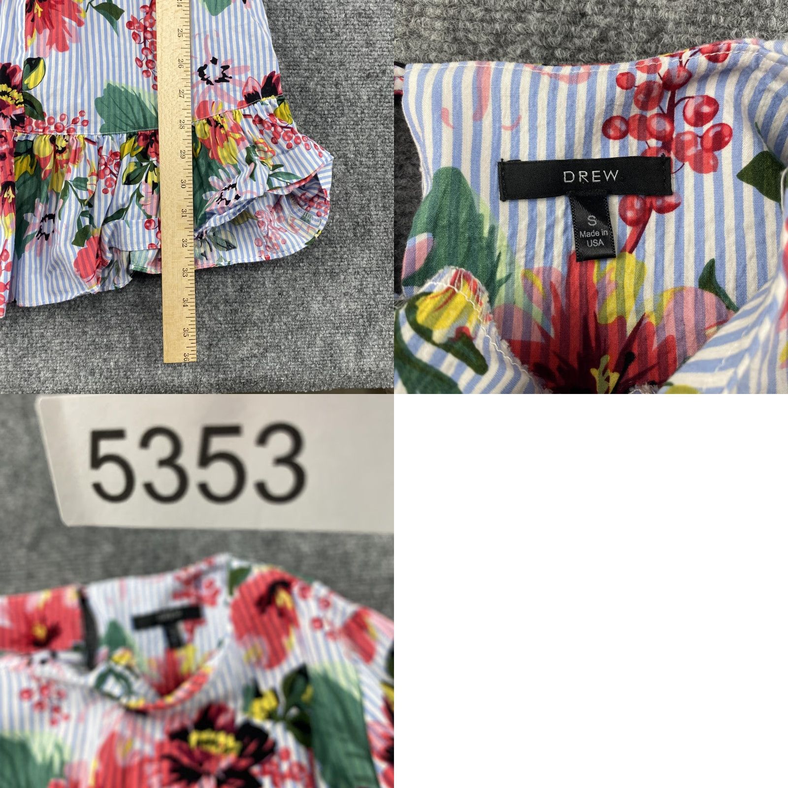 Drew **Drew Women's Blue Floral Wrap Mini Dress USA** User: **Drew Women's Small Blue Floral Wrap Mini Dress USA** Size S / US 4 / IT 40 - 8 Thumbnail