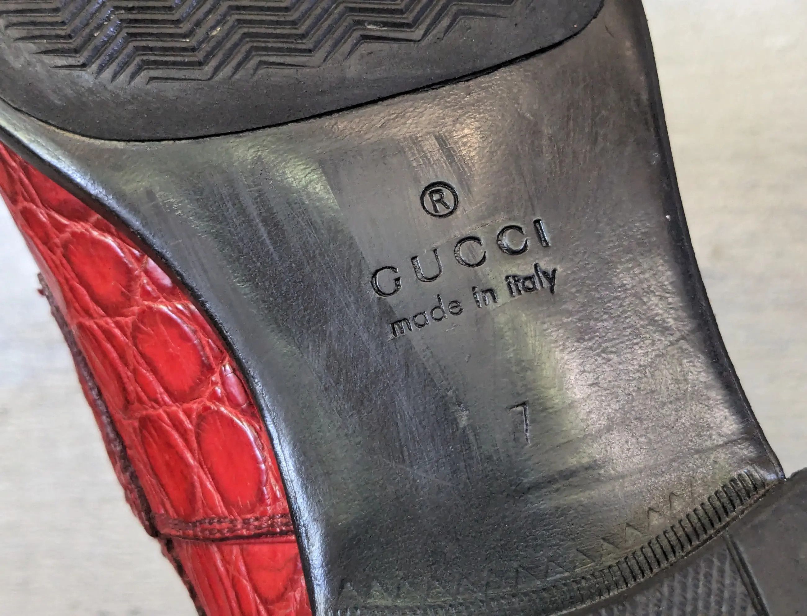 Gucci Gucci Horsebit Loafers Red Crocodile 7.5 Snaffle Bit Exotic Size US 7.5 / EU 40-41 - 19 Thumbnail