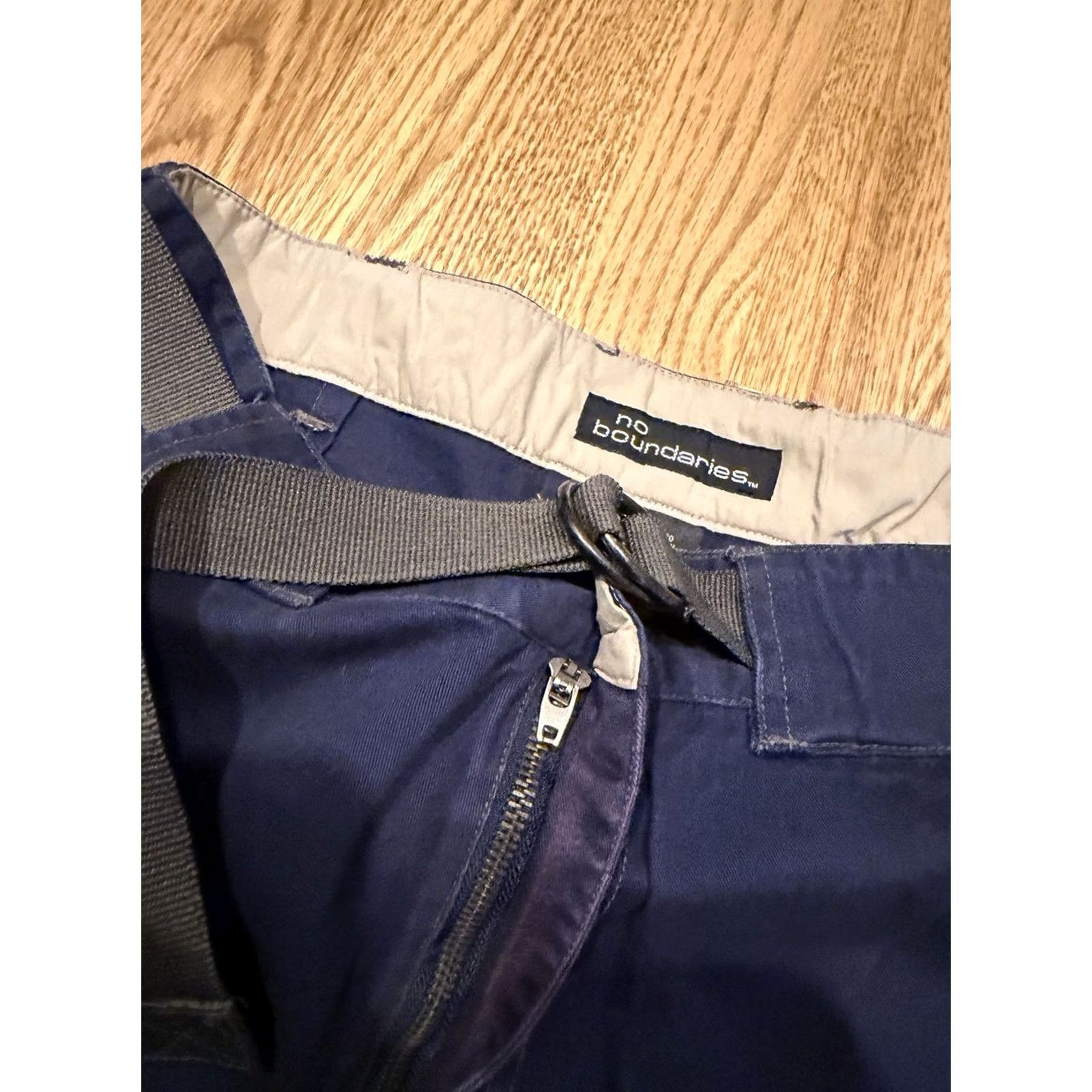 Vintage No Boundaries Pants Mens 34 Cargo Convertible Men 34x30 Fits 32x28 Navy Belted Vtg Size US 34 / EU 50 - 6 Thumbnail