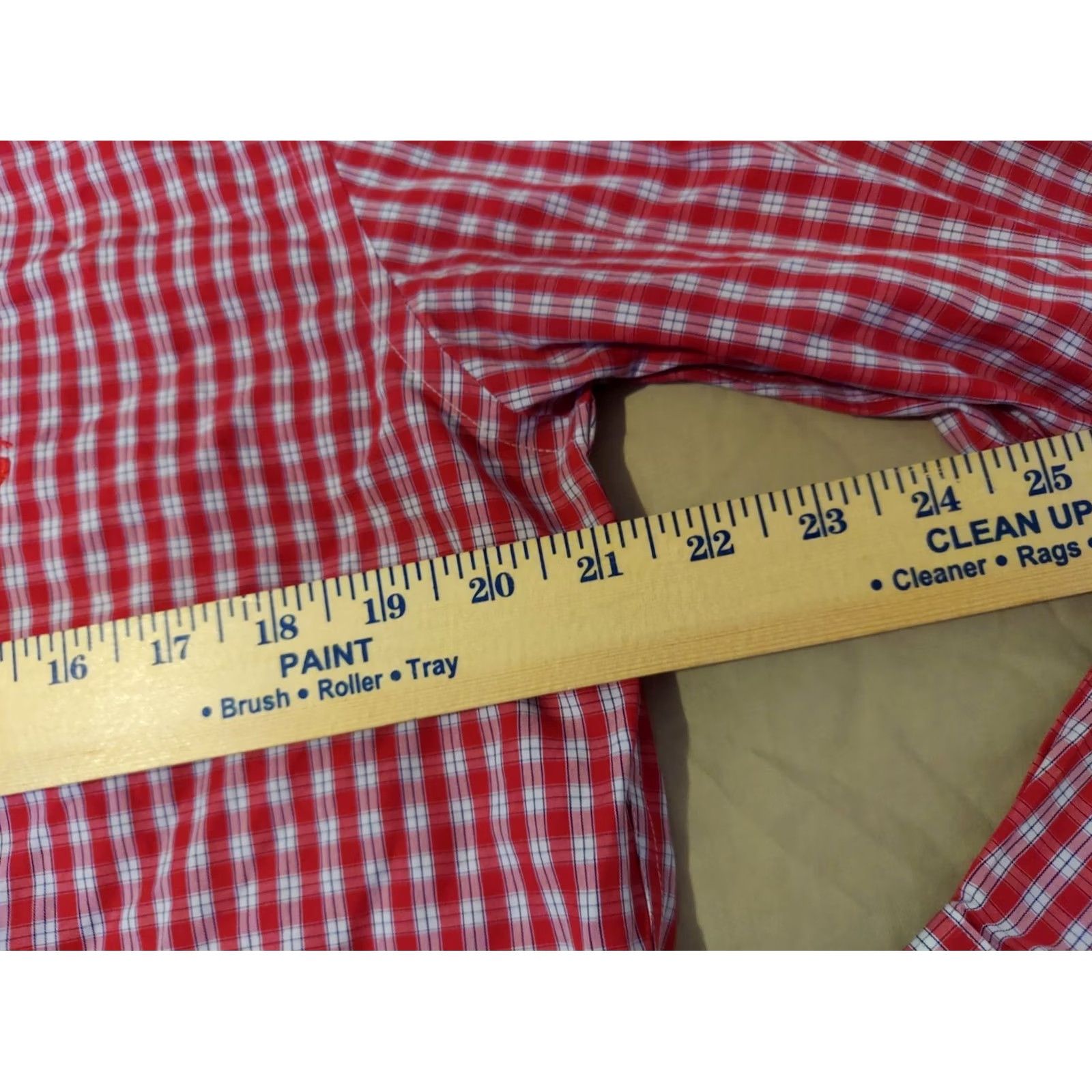 Brooks Brothers Mens Brooks Brothers Dress Shirt M Medium Red Button Cotton Size 40R - 5 Thumbnail