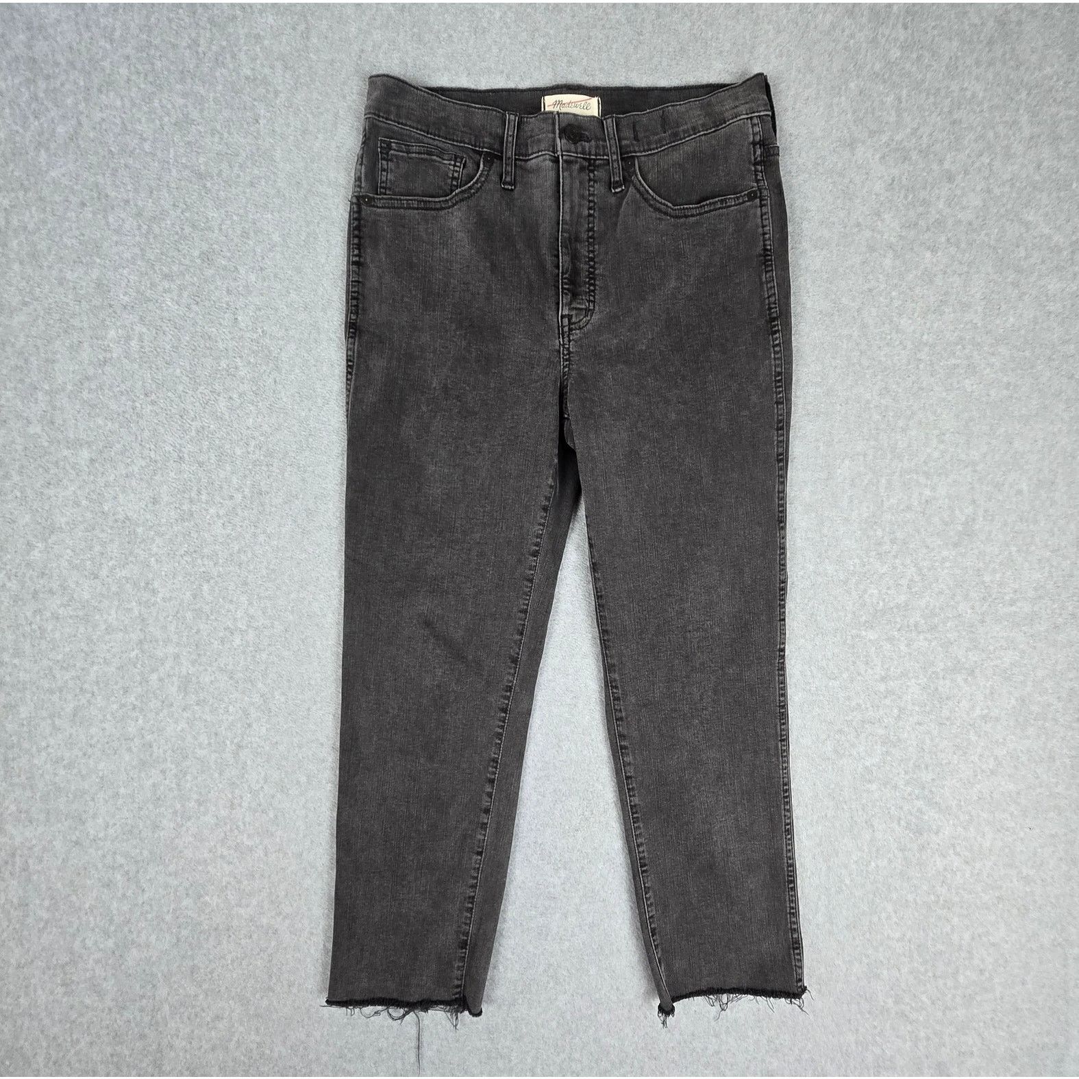 Madewell Madewell 29x25 Black Stovepipe Jeans Raw Hem Size 29" - 2 Thumbnail