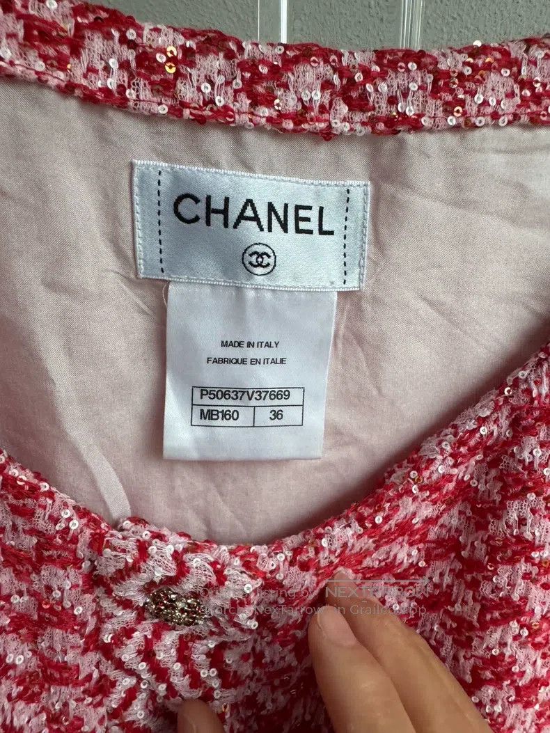 Chanel Chanel Red and white striped jumpsuit Size 24" / US 00 / IT 34 - 4 Thumbnail