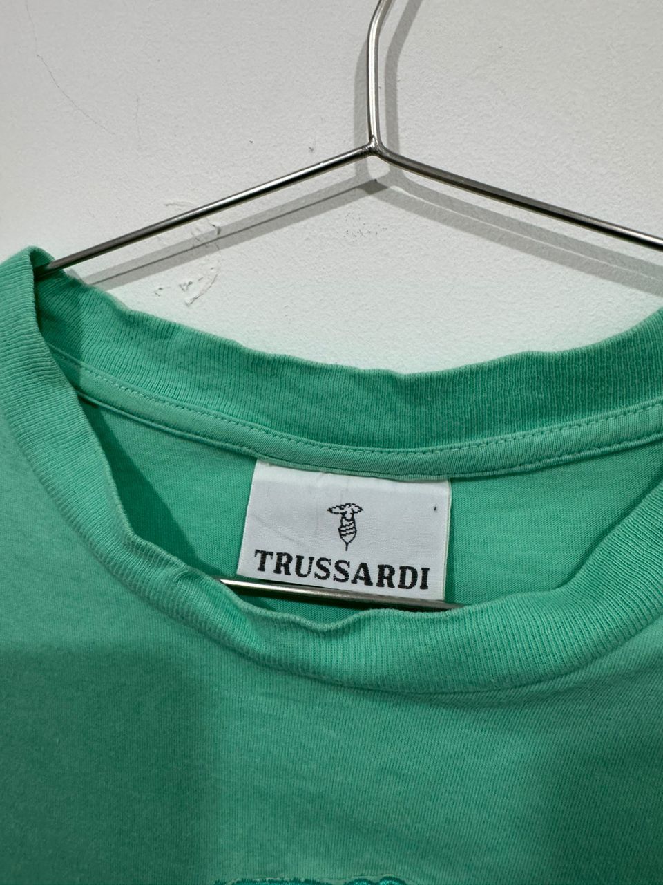 Trussardi Vintage 90s Trussardi Embroidered Logo Tee Size US M / EU 48-50 / 2 - 4 Thumbnail