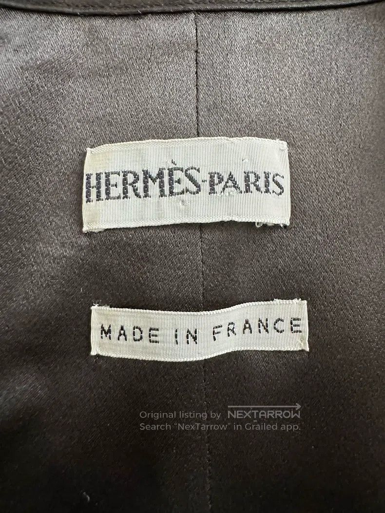 Hermes Hermes Casual Comfortable Velvet Long Coat, Black Size XXS / US 00 / IT 34 - 7 Thumbnail