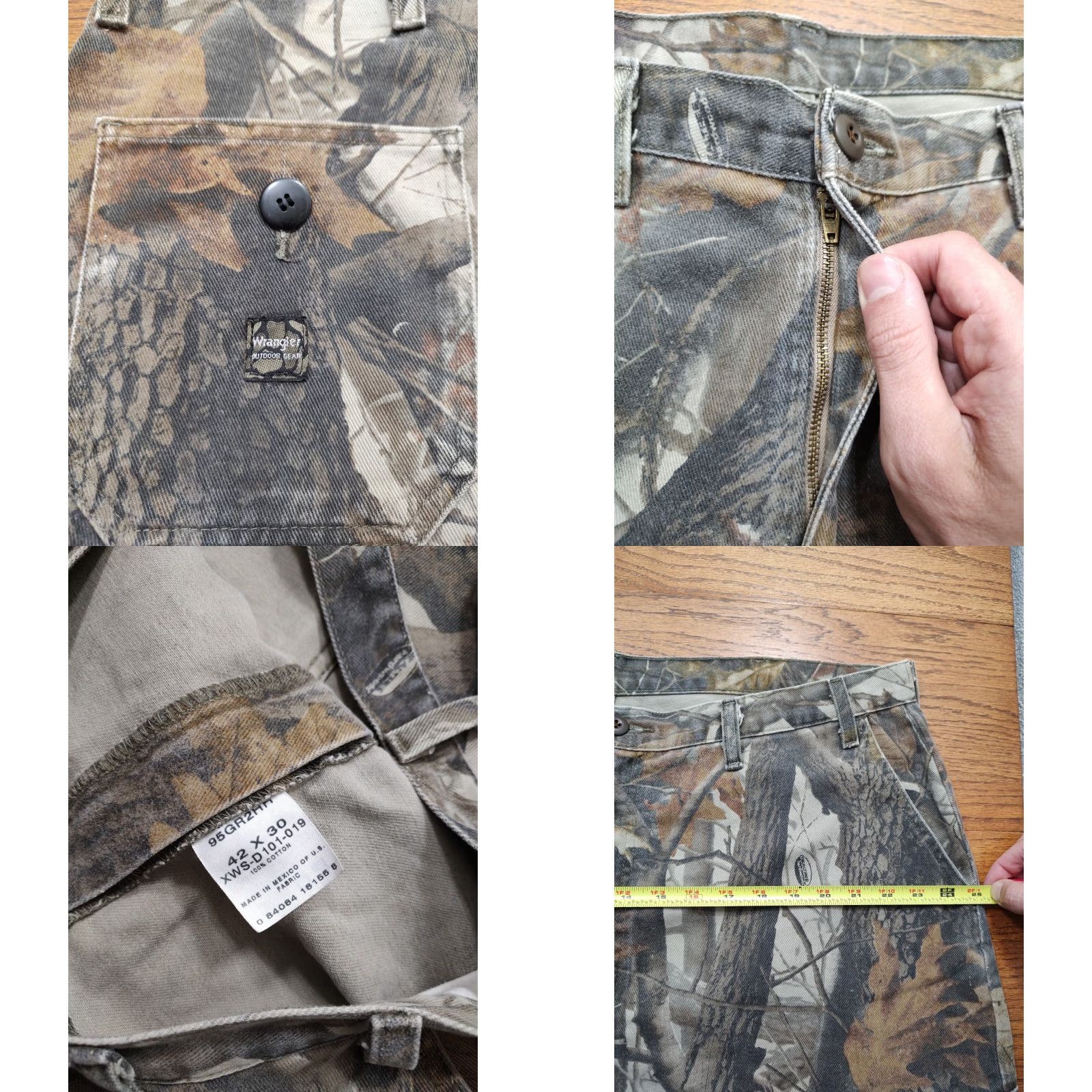 Wrangler VINTAGE Wrangler Realtree Camouflage Cargo Pants Jeans Men 40x30 Camouflage Cargo Pockets 90s Hip Hop USA Style Size US 40 / EU 56 - 8 Thumbnail
