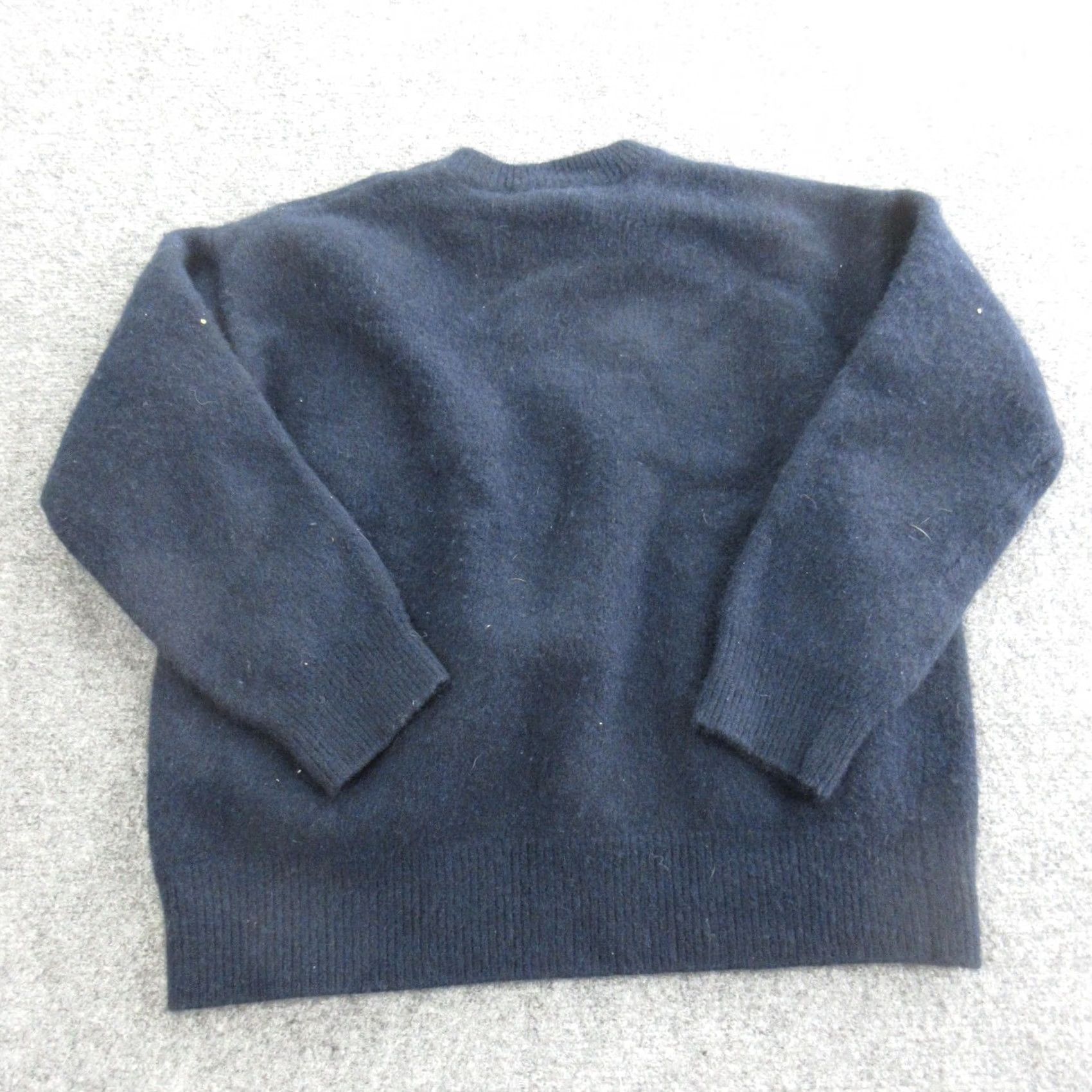 Vintage Almina Concept Sweater Womens S Blue Wool Cashmere Crewneck Knit Pullover Size S / US 4 / IT 40 - 7 Thumbnail