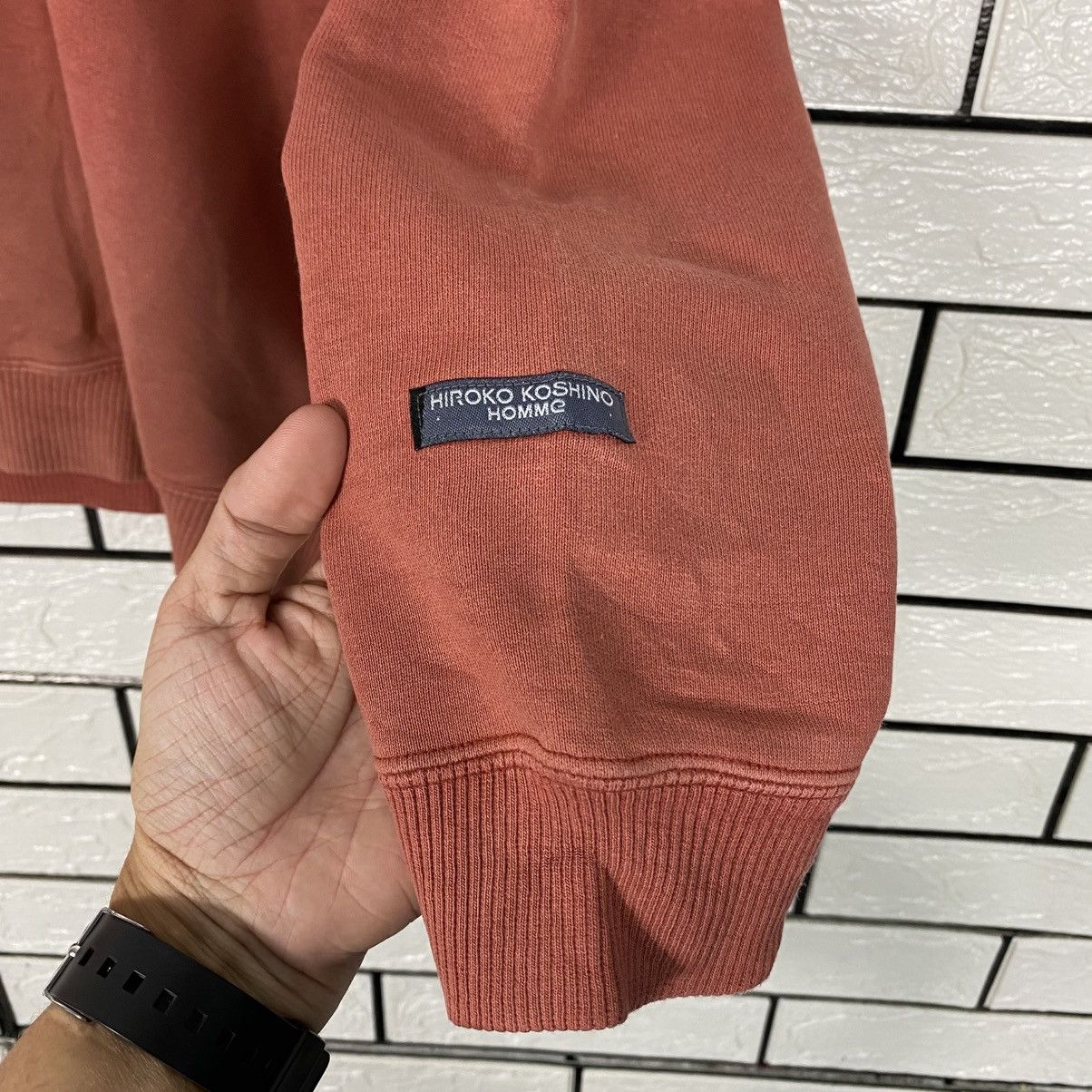 Japanese Brand Vintage Sweatshirt Hiroko Koshino Homme Big Logo Size US L / EU 52-54 / 3 - 12 Thumbnail