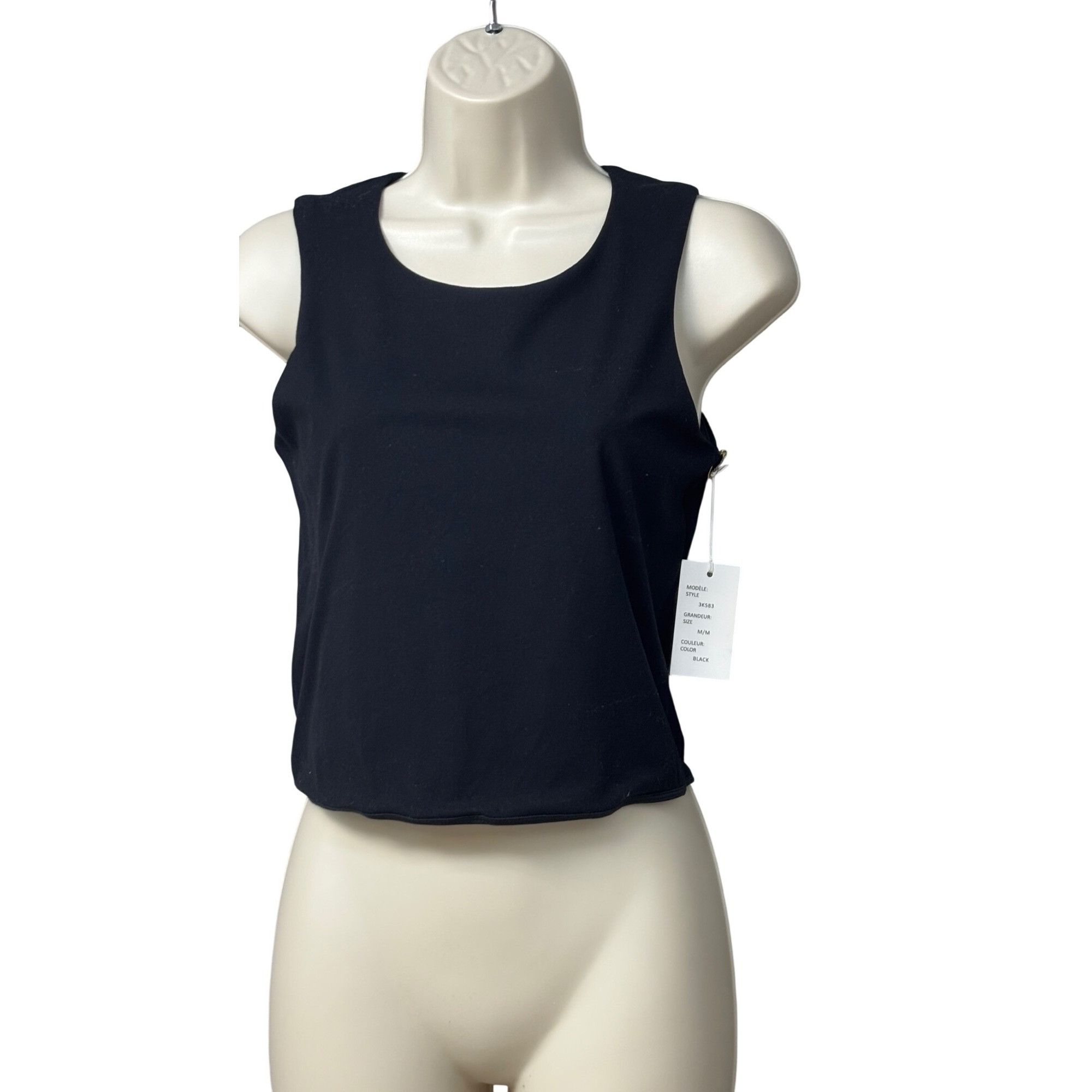 Other J.o&co Womens High Neck Compression Cropped Tank Top, Black, Size M / US 6-8 / IT 42-44 - 11 Thumbnail