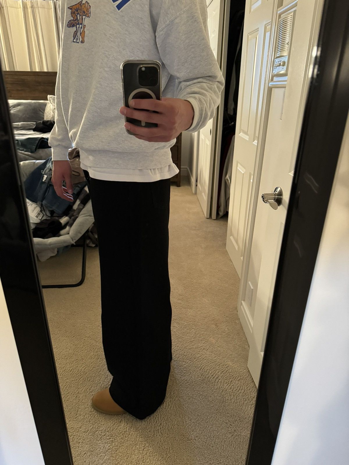 Navy Washed Super Baggy Jeans