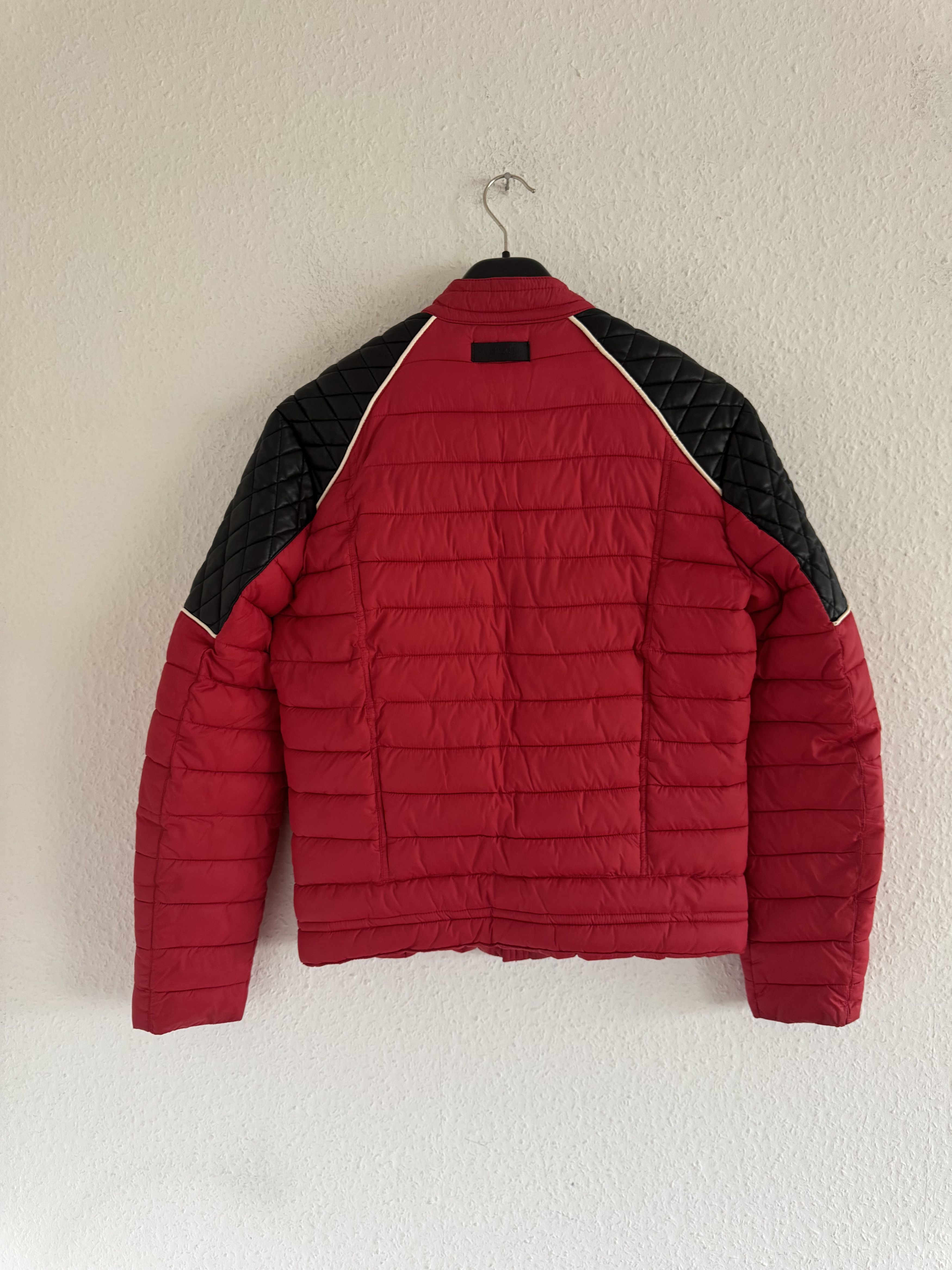 Just Cavalli Quilted Biker Down Jacket With Leather Shoulders Size US M / EU 48-50 / 2 - 13 Thumbnail