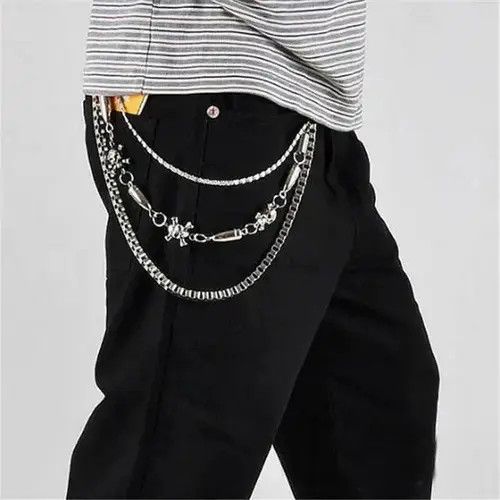 Jewelry Multi Layer Rock Punk Pants Chain Size ONE SIZE - 2 Thumbnail