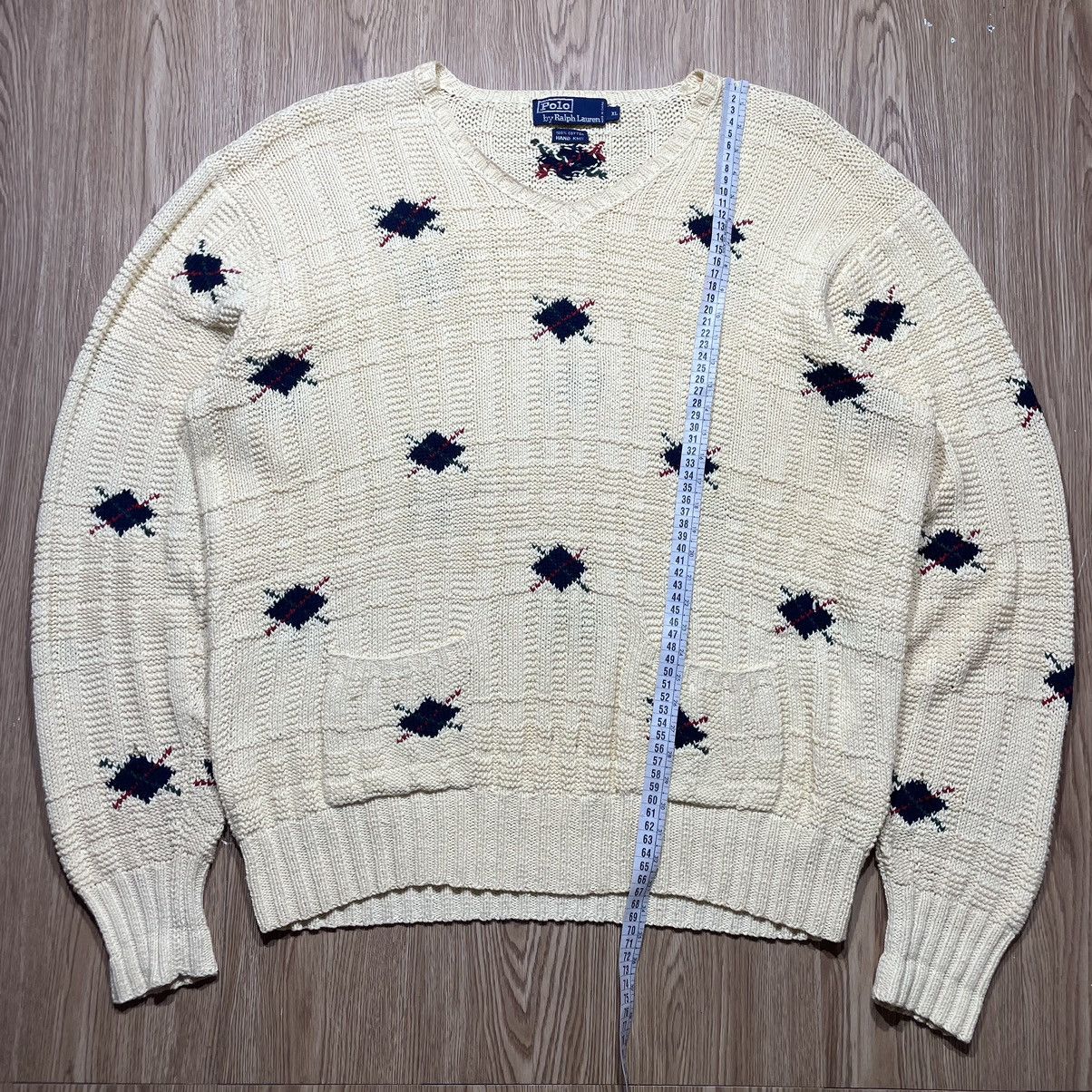 Polo Ralph Lauren × Vintage Sweater Polo Vintage Hand Knit Size US XL / EU 56 / 4 - 10 Thumbnail