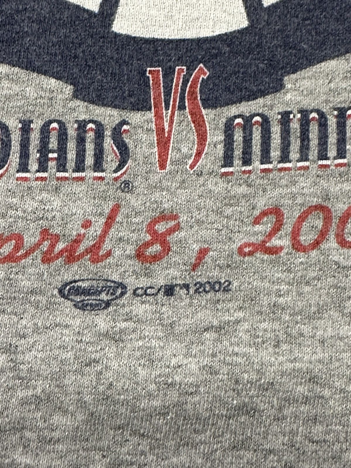 MLB × Vintage 2002 Cleveland Indians vs Minnesota Twins Opening Day Tee Size US XXL / EU 58 / 5 - 3 Thumbnail