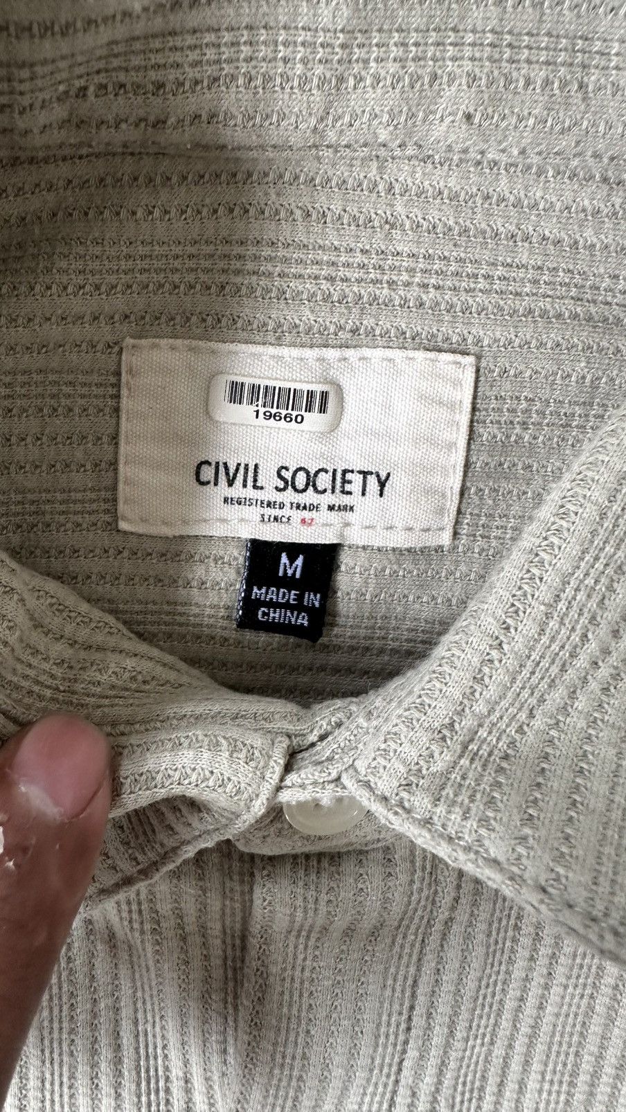 Civil Society CIVIL SOCIETY OPEN COLLAR SHIRT Size US L / EU 52-54 / 3 - 5 Thumbnail