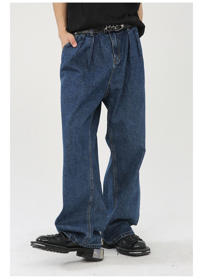 Japanese Brand × Jean Men's loose washed wide-leg straight jeans Size US 32 / EU 48 - 1 Thumbnail