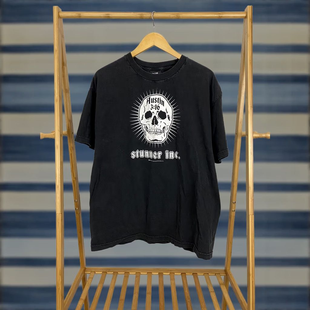 Vintage VTG Stone Cold Austin 3:16 Stunner Inc Skull WWE WWF T-Shirt XL Black Men Short Sleeve T-Shirt Mens XXXL? Size US XL / EU 56 / 4 - 1 Thumbnail