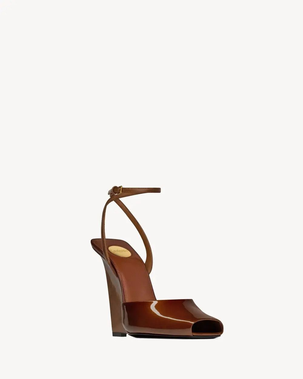 Saint Laurent Paris oc11z1225 806039 La Scandales Wedges in Patent Leather Size US 7.5 / IT 37.5 - 3 Thumbnail