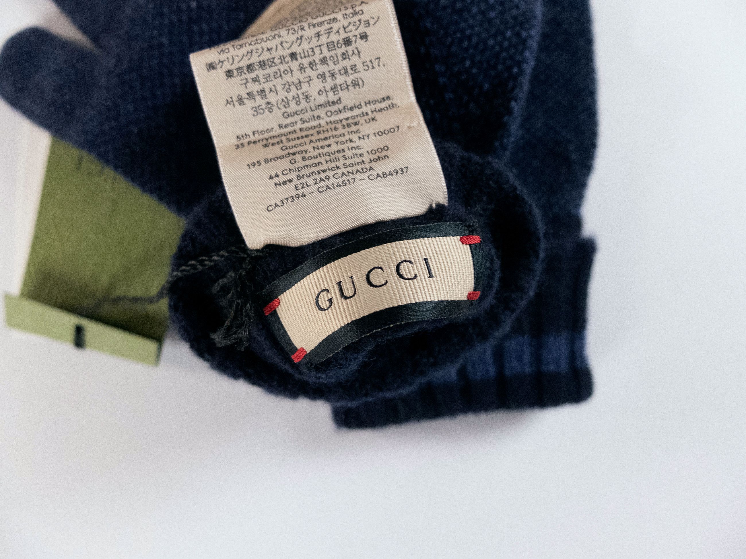 Gucci GUCCI blue GG logo knit cashmere gloves Medium q Size ONE SIZE - 7 Thumbnail