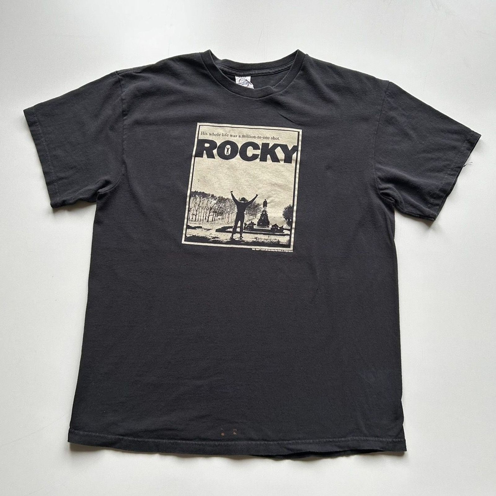 Vintage Rocky Movie Promo T Shirt Large Y2K Retro Graphic