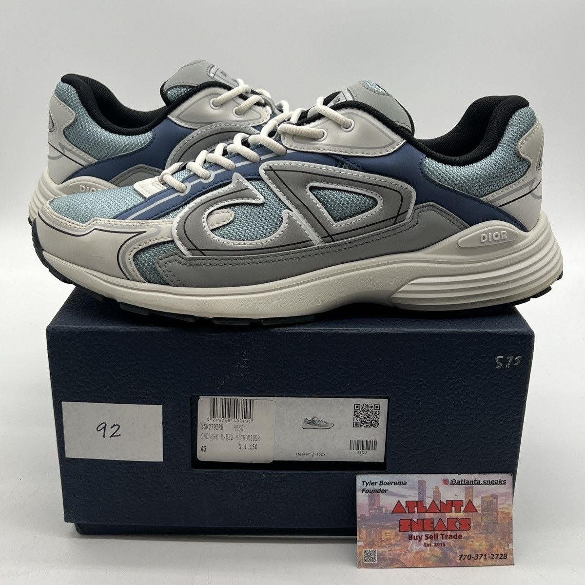 Dior Dior B30 Reflective Sneaker ‘blue Grey White’ Size US 9 / EU 42 - 1 Thumbnail