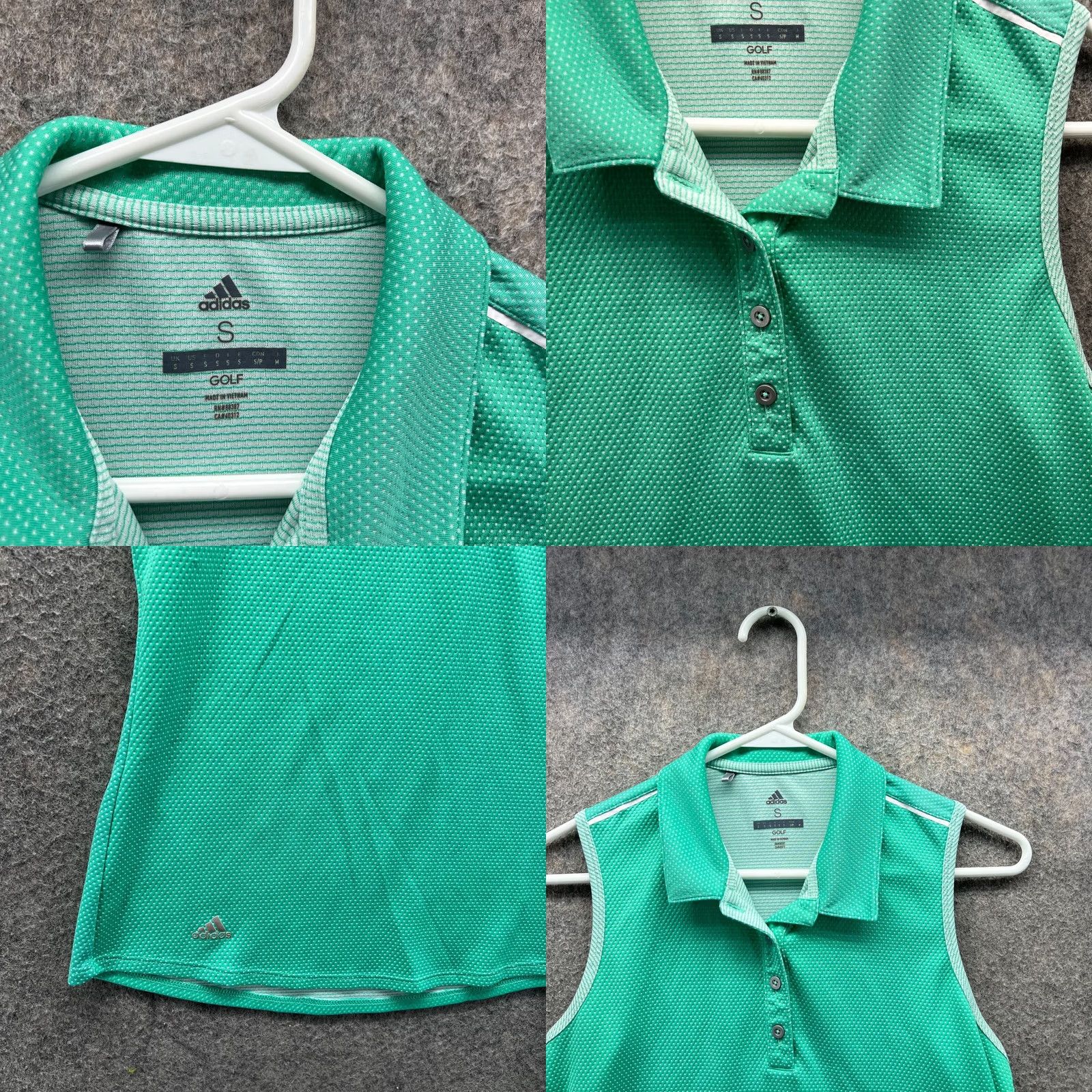 Adidas VINTAGE Adidas Polo Shirt Women S Teal Blue Polo Shirt Sleeveless Casual Golf Tennis Button Collared Size S / US 4 / IT 40 - 8 Thumbnail