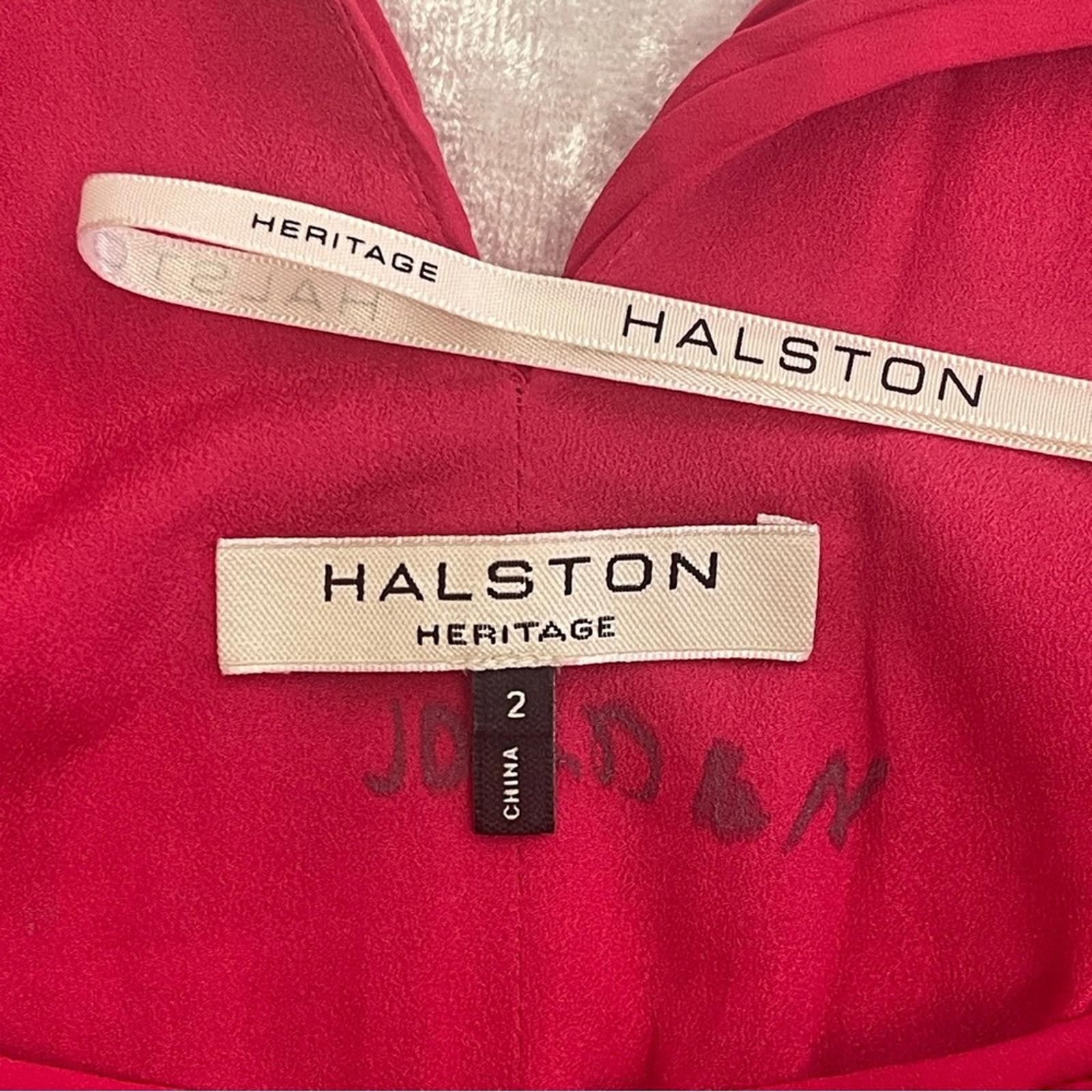 Other Halston Heritage size 2 Elegant crimson Halter Dress - Mint Size XS / US 0-2 / IT 36-38 - 5 Thumbnail