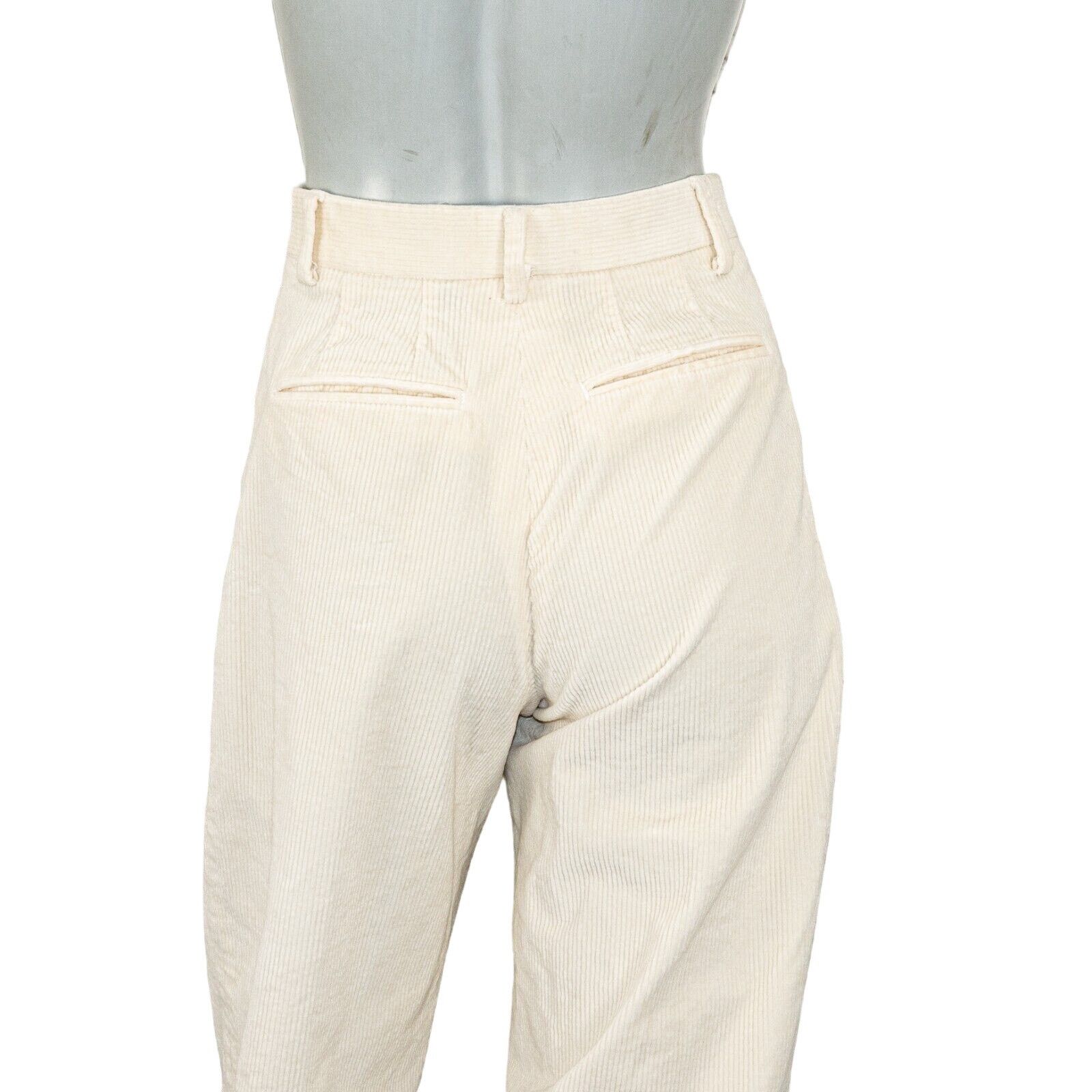 The Kooples The Kooples Pleated Corduroy Ecru Pants Flared leg sz 38 24w Size 26" / US 2 / IT 38 - 9 Thumbnail