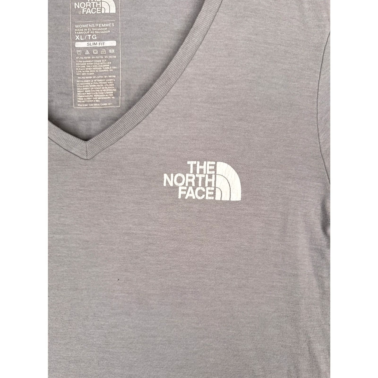 The North Face The North Face Shirt Women XL Gray V-Neck Polyester Jersey Slim Read Shirt Mens? Size XL / US 12-14 / IT 48-50 - 6 Thumbnail