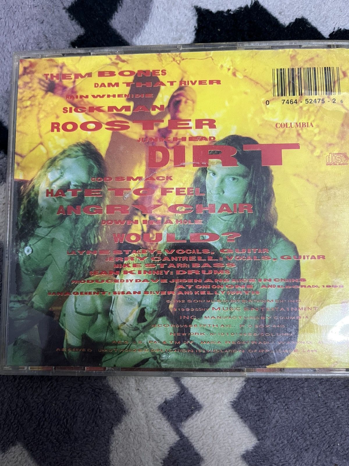 Band Tees Rare Alice in chains dirt 1992 CD Size ONE SIZE - 3 Thumbnail