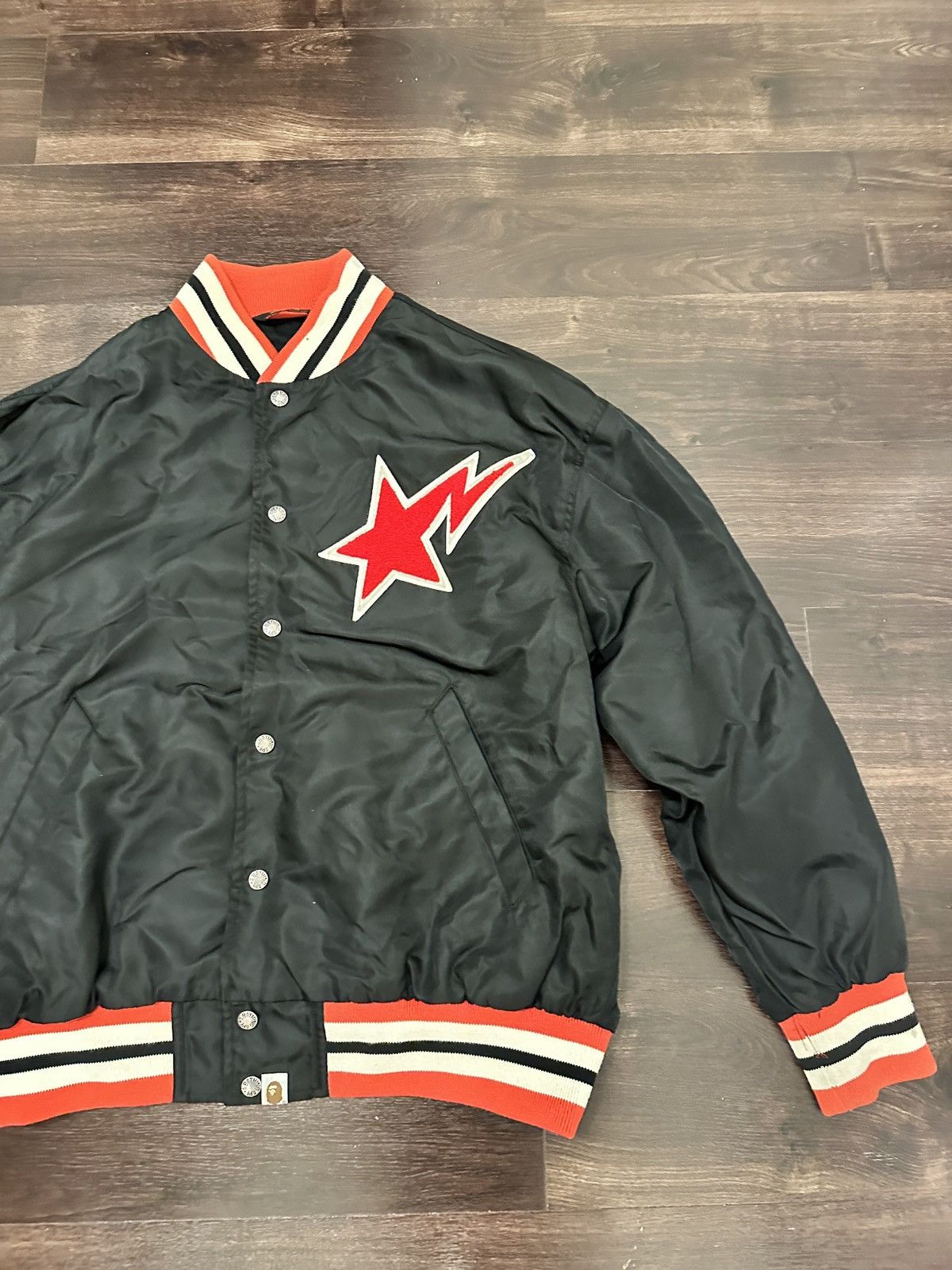 Bape Bapesta Satin Jacket Size US M / EU 48-50 / 2 - 1 Thumbnail