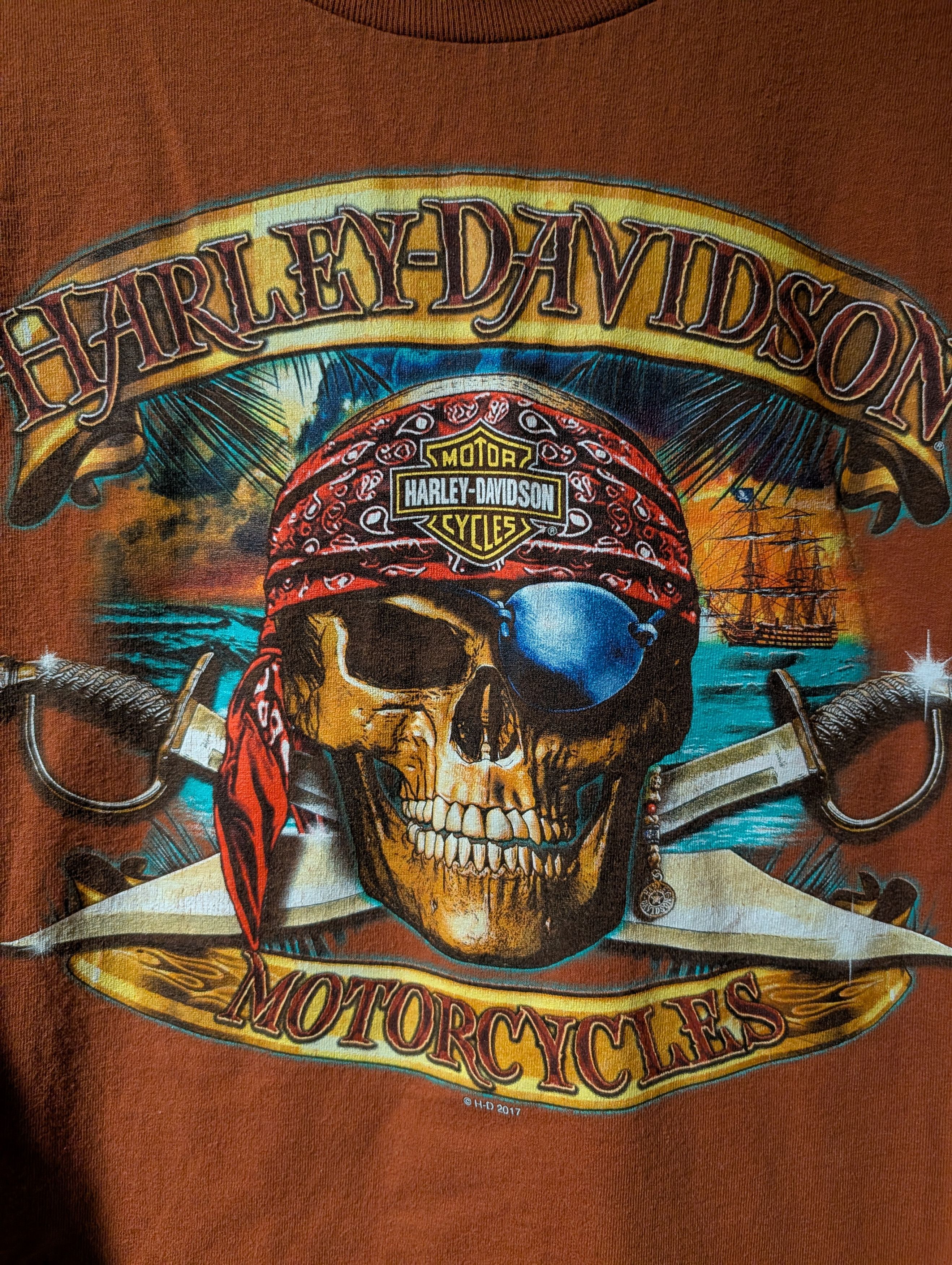 Harley Davidson Harley Davidson T-Shirt Skull Graphic Biker Motorcycle Heavy Size US XXL / EU 58 / 5 - 2 Thumbnail