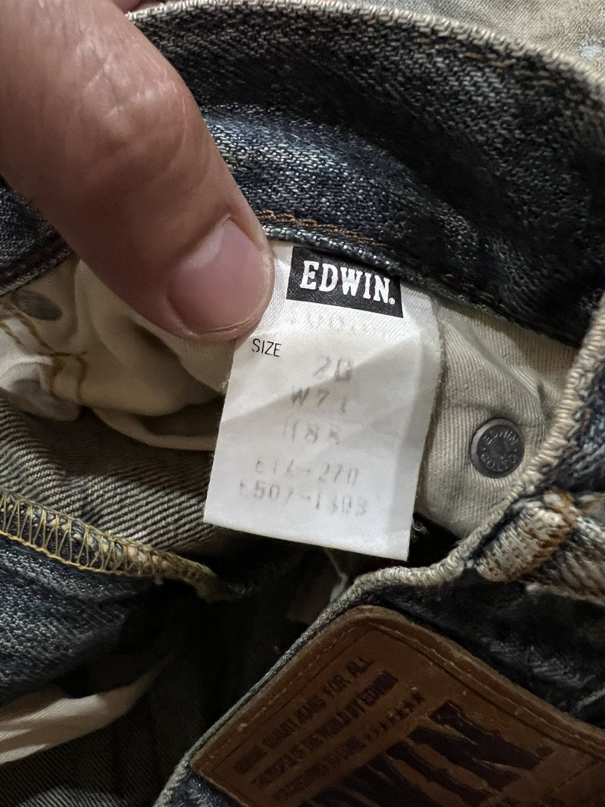 Edwin 🌈Flare Vintage Edwin Extra Extreme Distress Jean Size US 28 / EU 44 - 22 Thumbnail