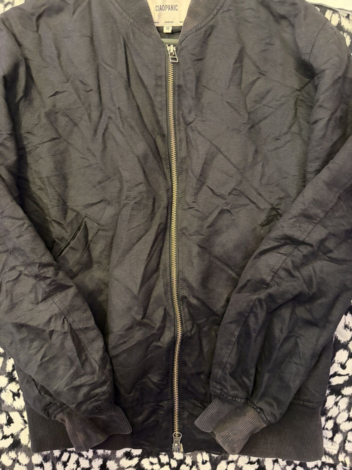 Ciaopanic Ciaopanic very light black suede bomber jacket Size US M / EU 48-50 / 2 - 4 Thumbnail