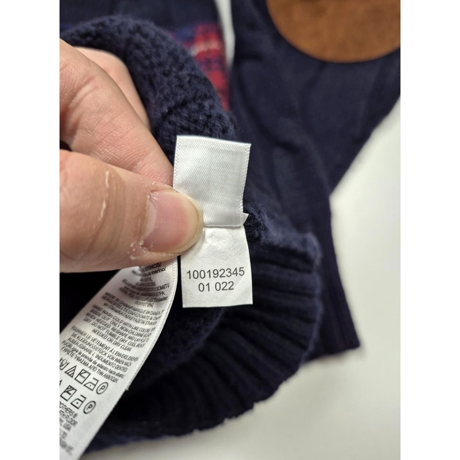 Brooks Brothers Brooks Brothers Sweater Mens Large Blue Merino Wool Plaid Crewneck Elbow Patch Size US L / EU 52-54 / 3 - 5 Thumbnail