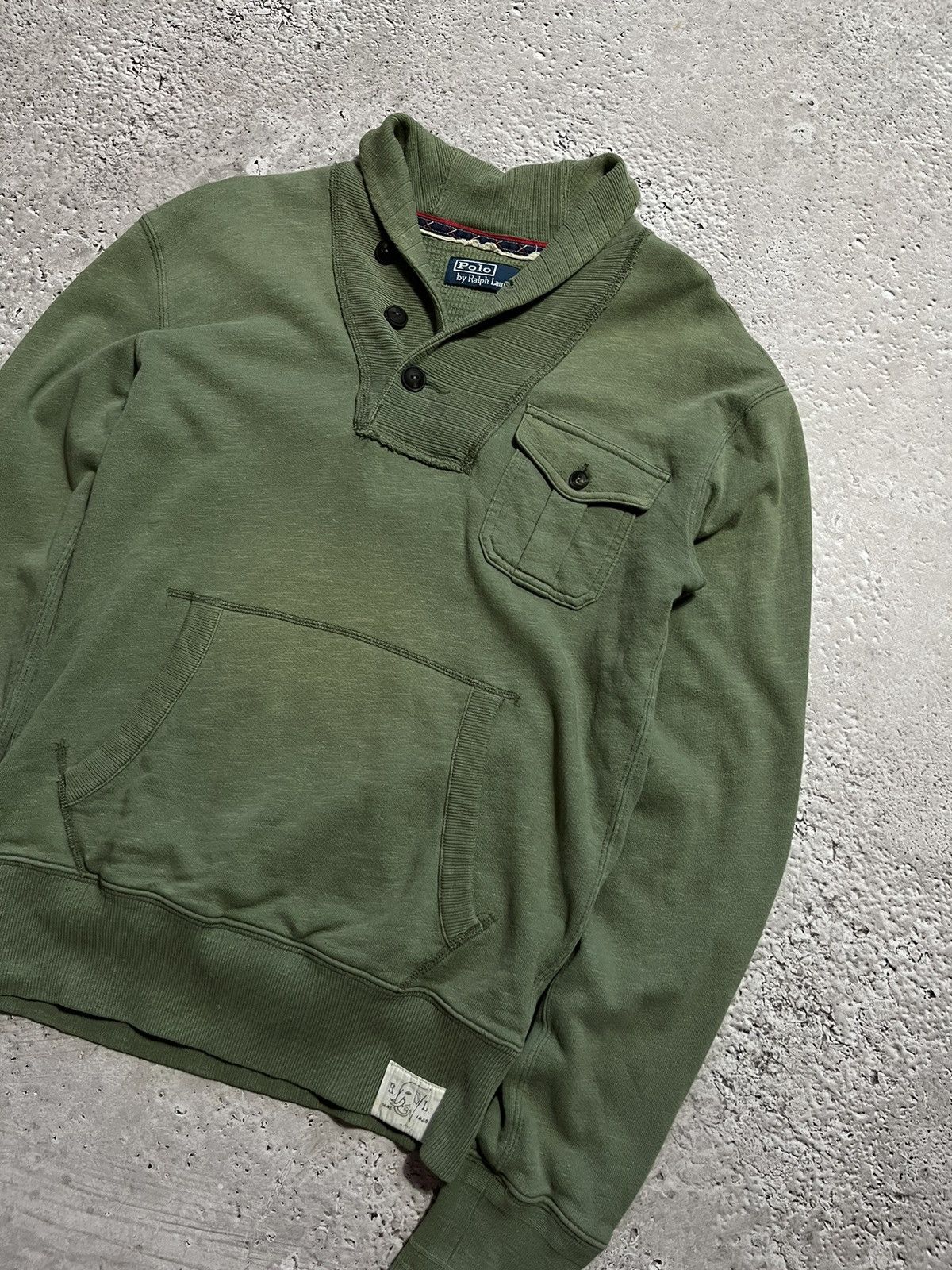 Polo Ralph Lauren × Vintage Vintage Polo by Ralph Lauren Military Cotton Sweater Size US S / EU 44-46 / 1 - 3 Thumbnail