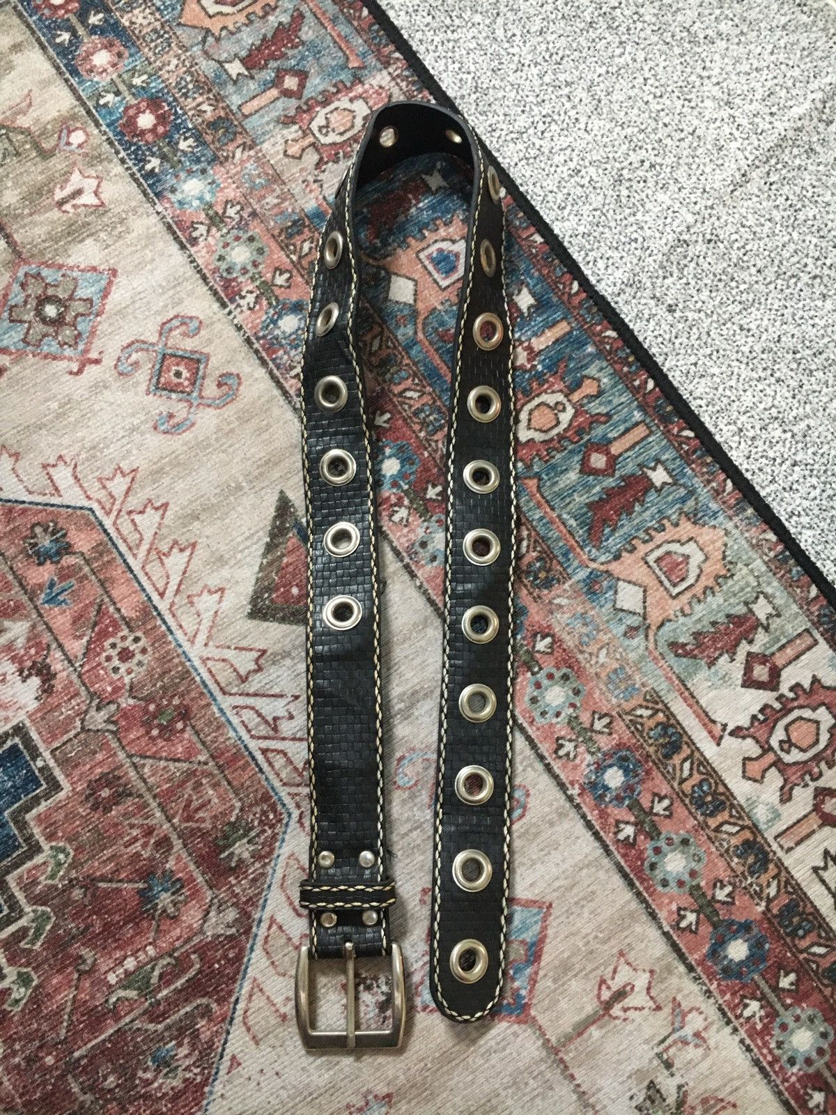 If Six Was Nine × Japanese Brand × Le Grande Bleu (L.G.B.) Black ringer belt Size ONE SIZE - 1 Thumbnail