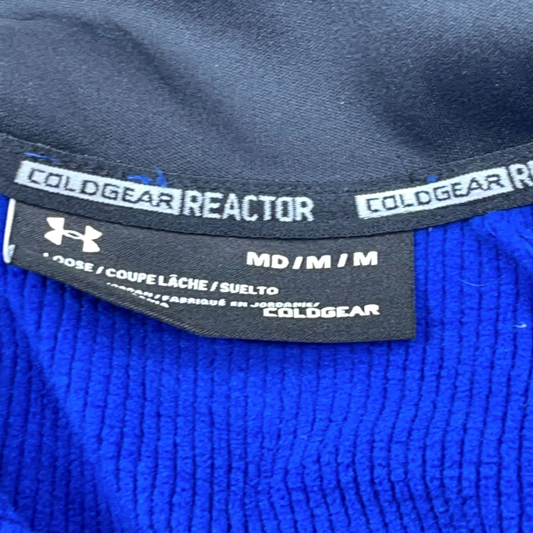 Under Armour Under Armour ColdGear Reactor Sweater Men Medium Royal Blue Pullover Quarter Zip Size US M / EU 48-50 / 2 - 3 Thumbnail