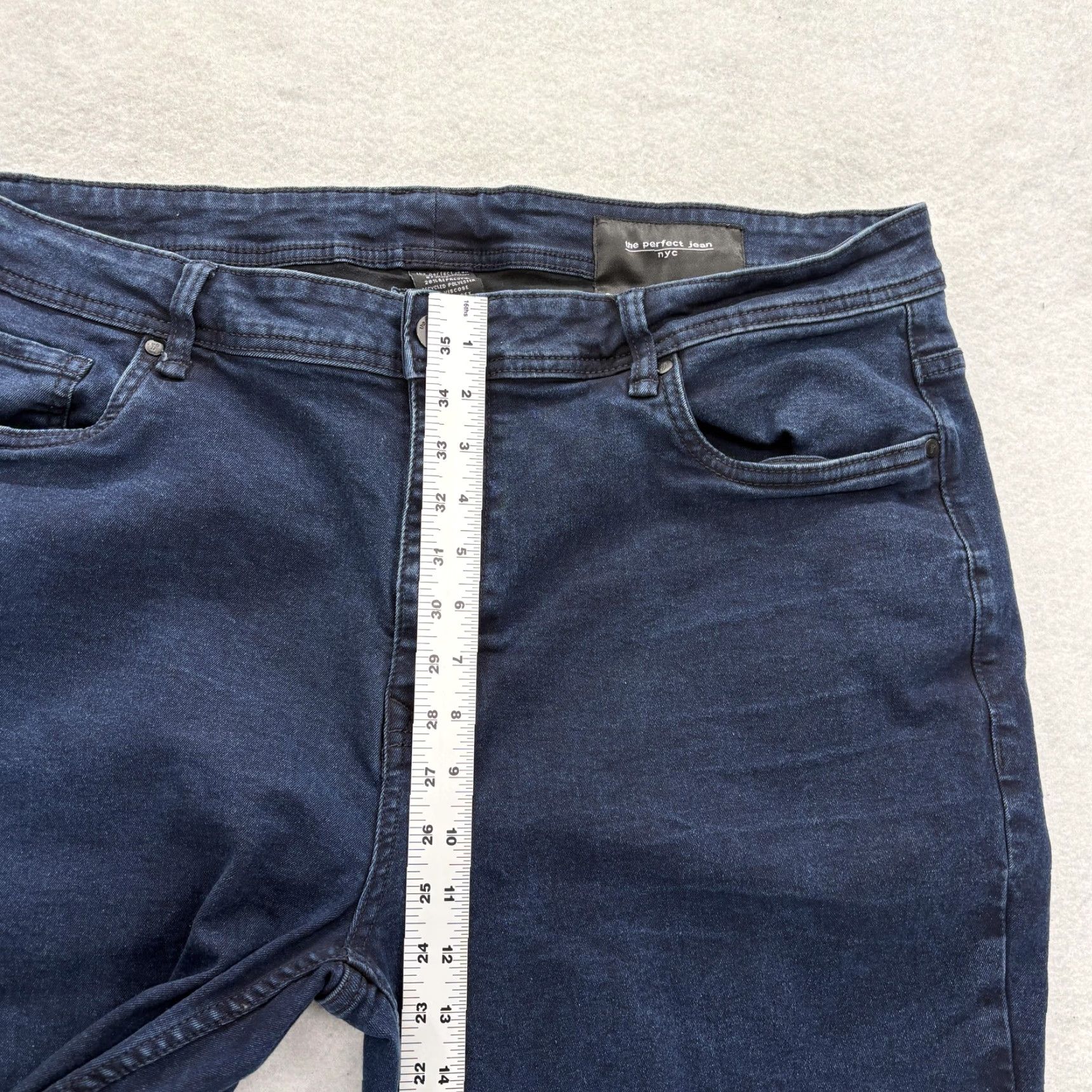 Denime The Perfect Jean NYC Skinny Jeans Mens 42x32 Blue Dark Wash Stretch Denim Casual Jeans Skinny Mens 42 Blue Dark Wash Denim Casual Size US 42 / EU 58 - 7 Thumbnail