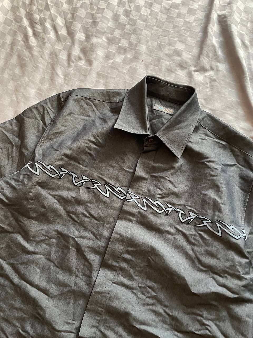 Japanese Brand Vintage tribal button up shirt Y2K rare rave style gothic Size US M / EU 48-50 / 2 - 3 Thumbnail