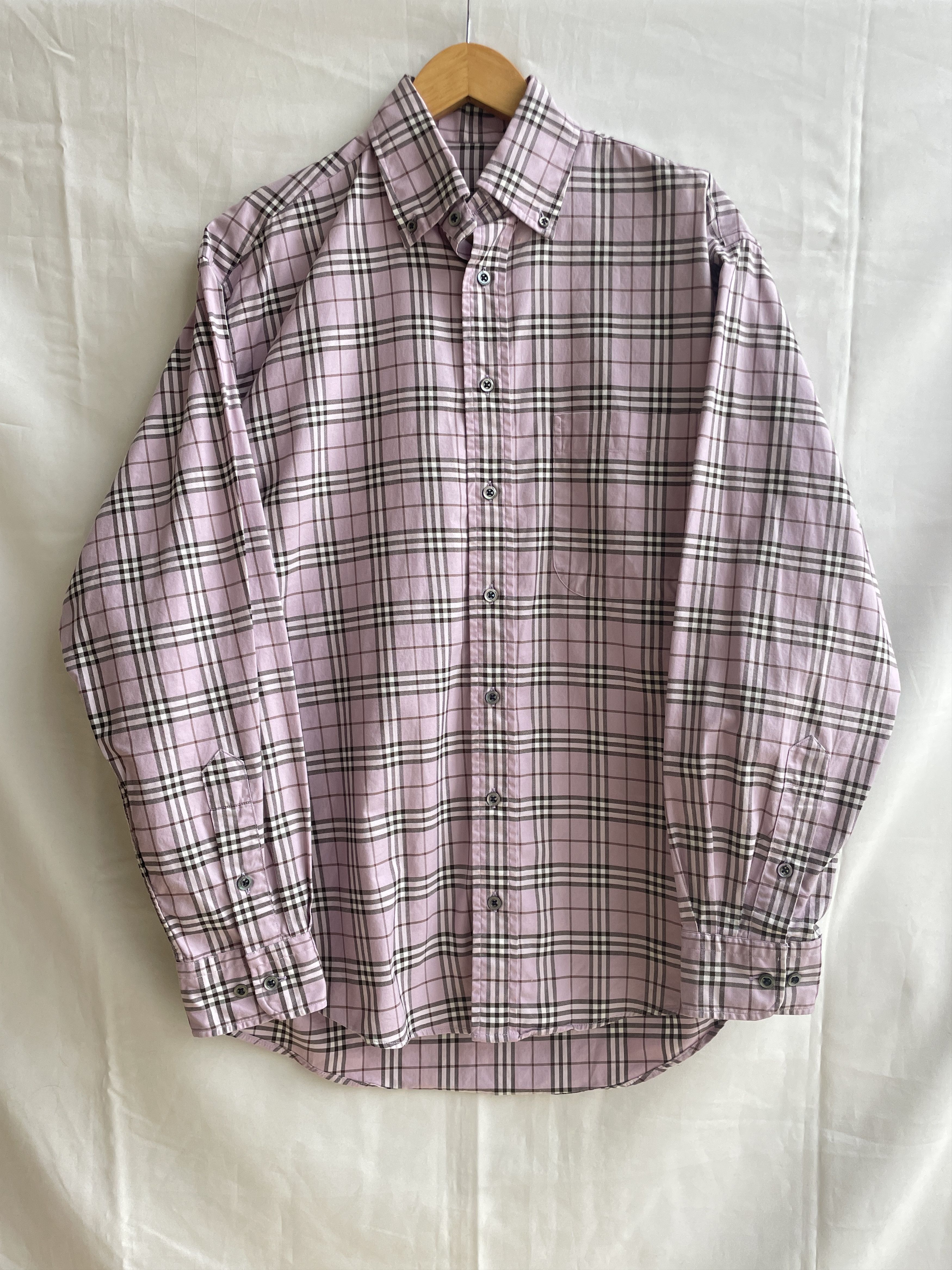 Burberry Burberry Vintage Nova Check Pink Made in USA Shirt Size US M / EU 48-50 / 2 - 1 Thumbnail