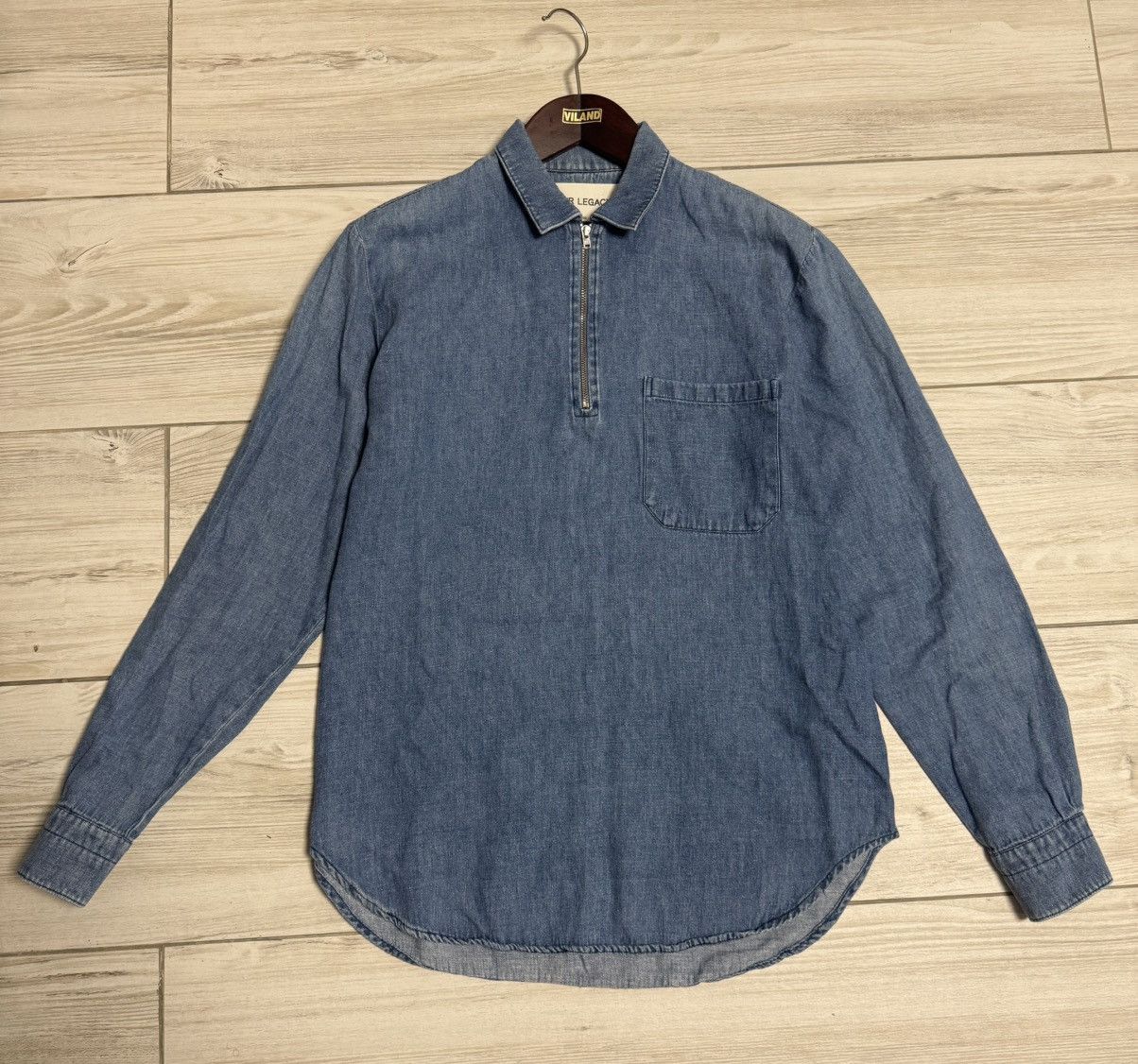Our Legacy Our Legacy Vintage Half-Zip Denim Shirt by Y2K Luxury Size US M / EU 48-50 / 2 - 11 Thumbnail