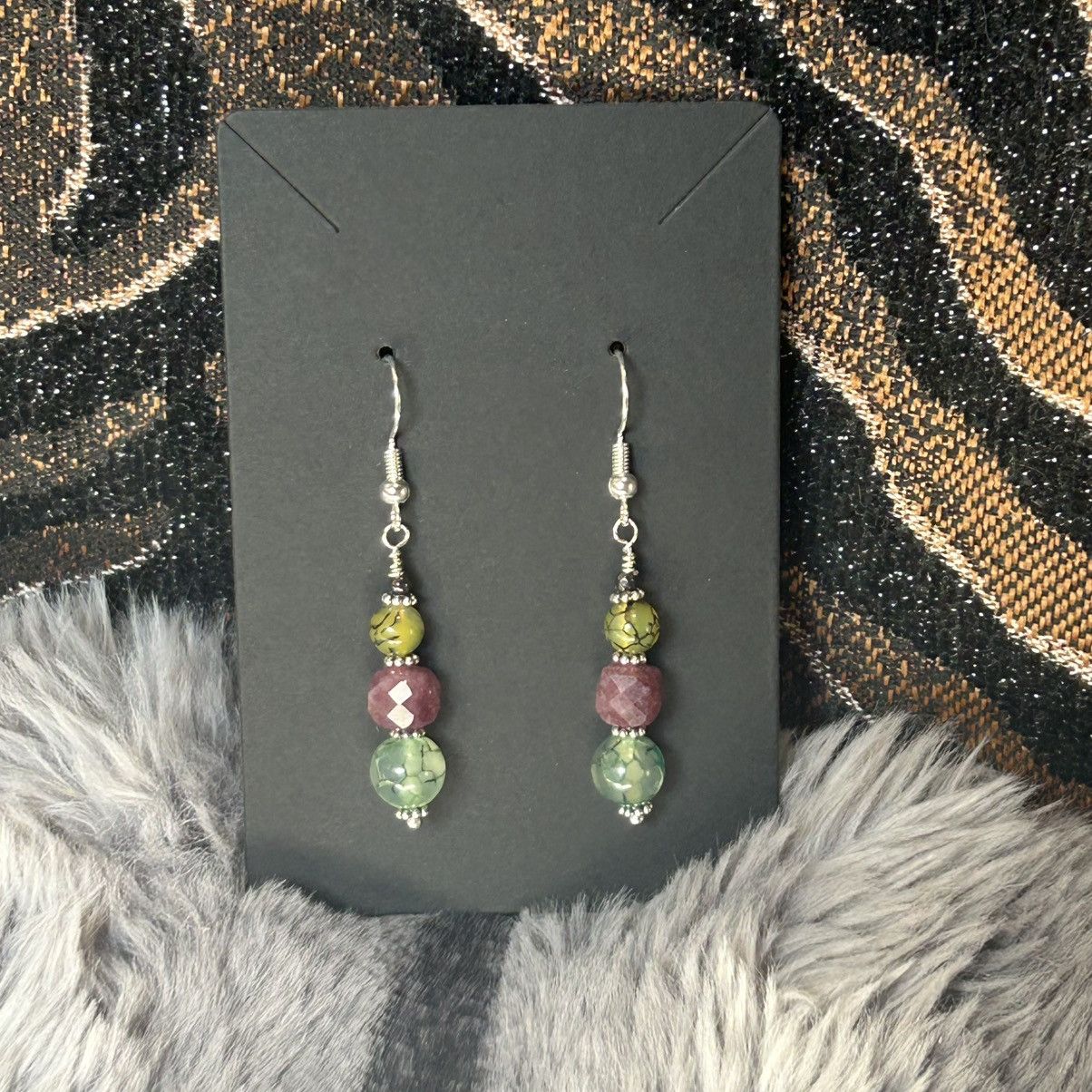 Handmade Handcrafted elegant square cut almandine garnet earrings Size ONE SIZE - 3 Thumbnail