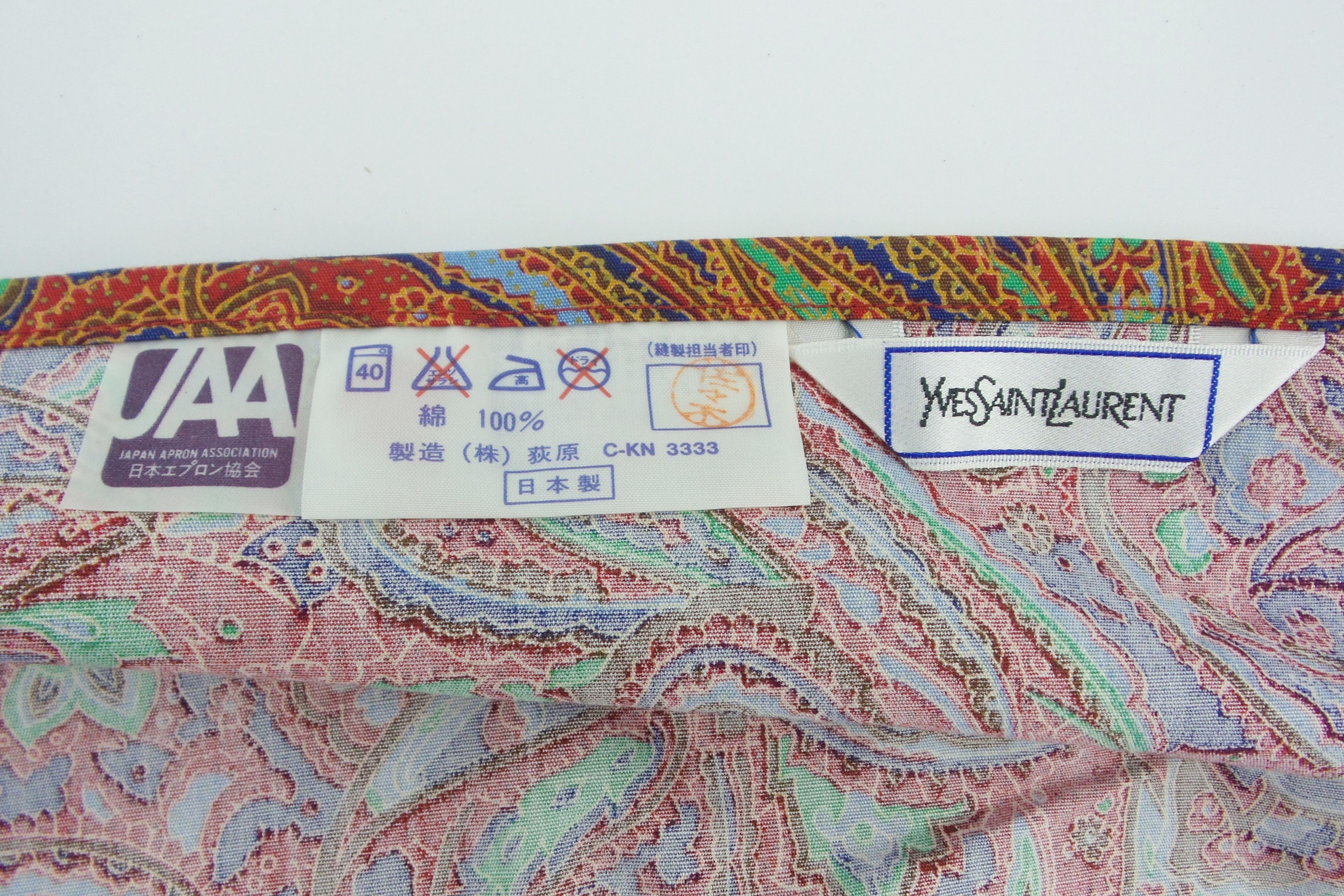 Yves Saint Laurent Yves Saint Laurent Paisley Design Aprons Size ONE SIZE - 6 Thumbnail