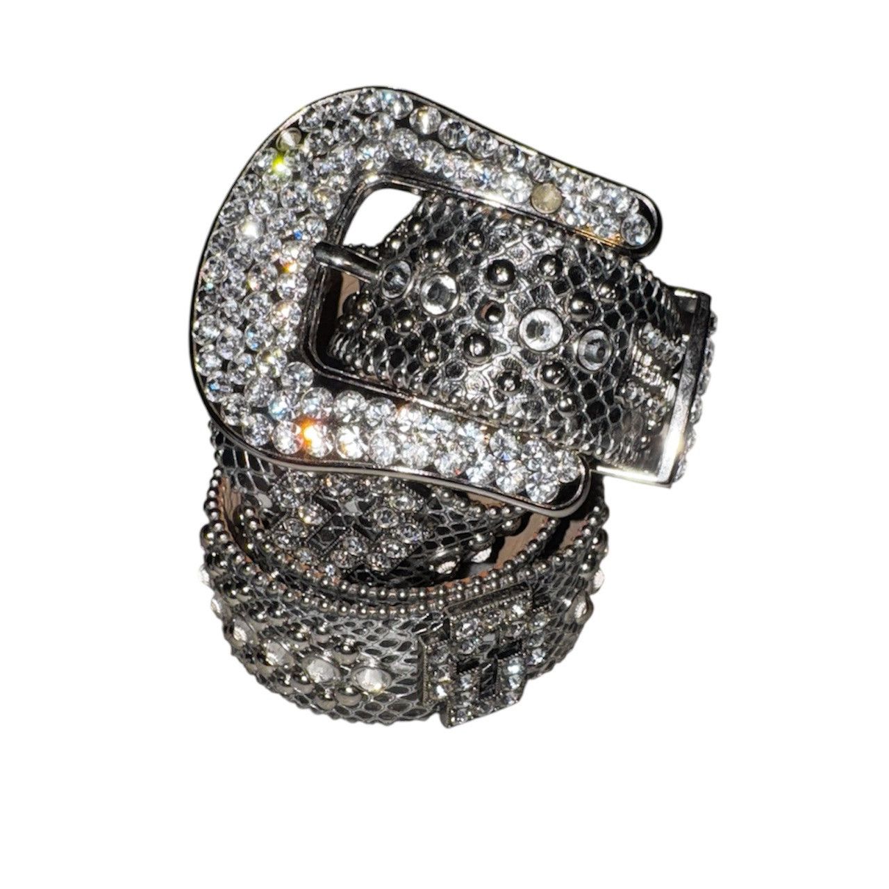 B.B. Simon bb simon cross snake skin belt Size 36 - 1 Thumbnail