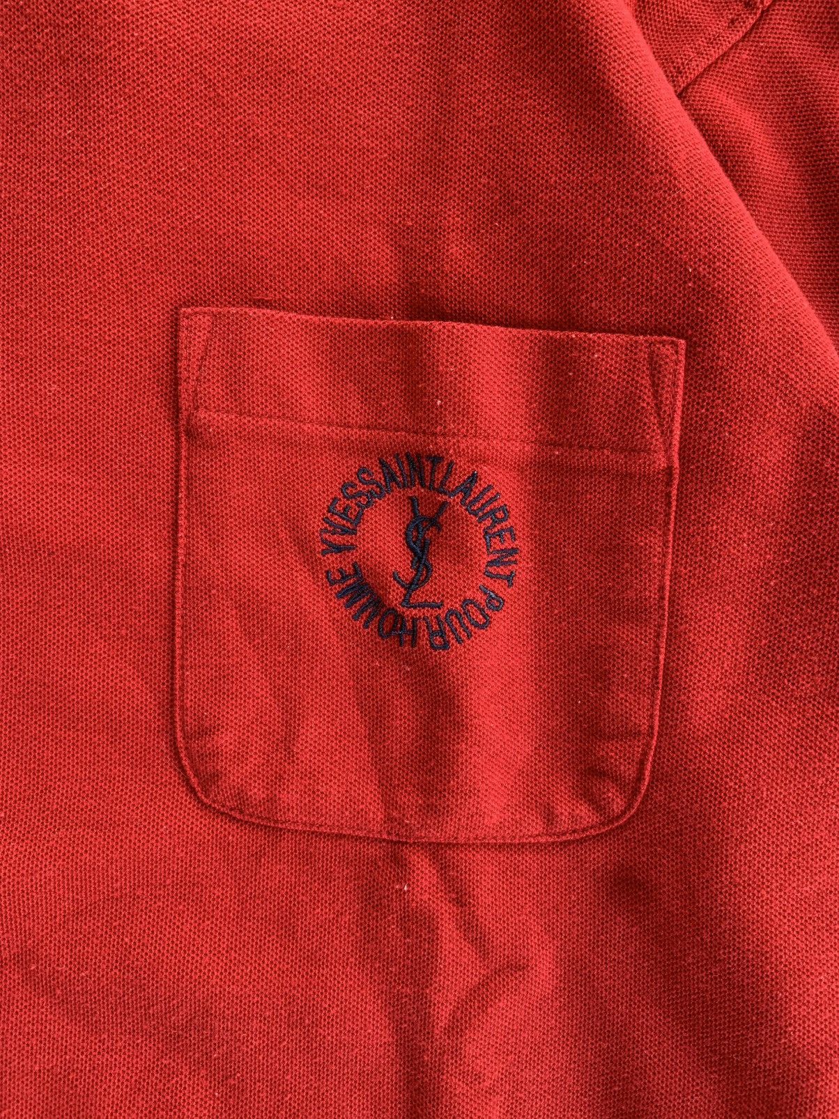 Yves Saint Laurent Yves Saint Lauren Pour Homme Red Longsleeve Shirt Size US L / EU 52-54 / 3 - 8 Thumbnail
