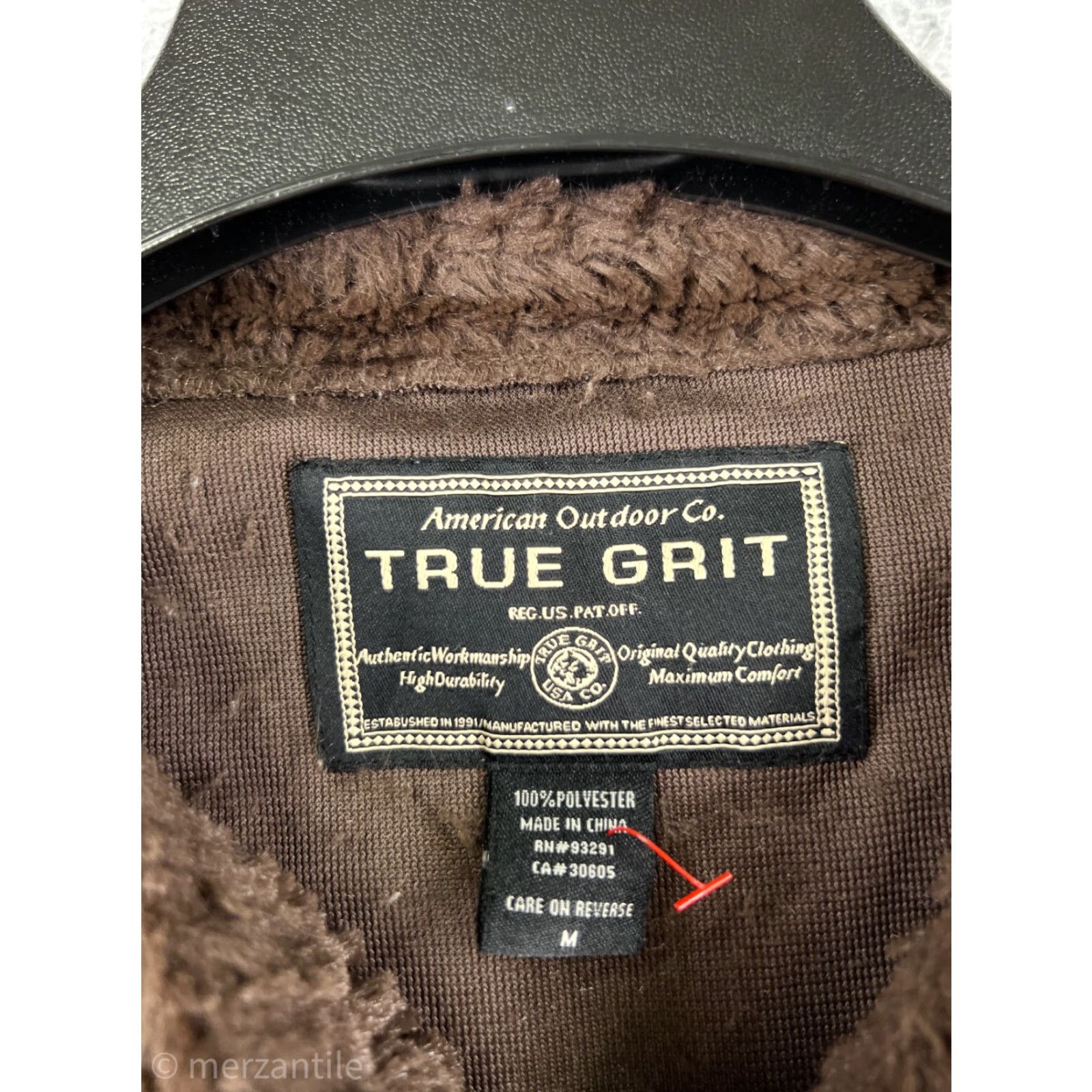 Vintage True Grit Vest Womens Medium Brown Furry Button Up Polyester Fleece Size M / US 6-8 / IT 42-44 - 3 Thumbnail